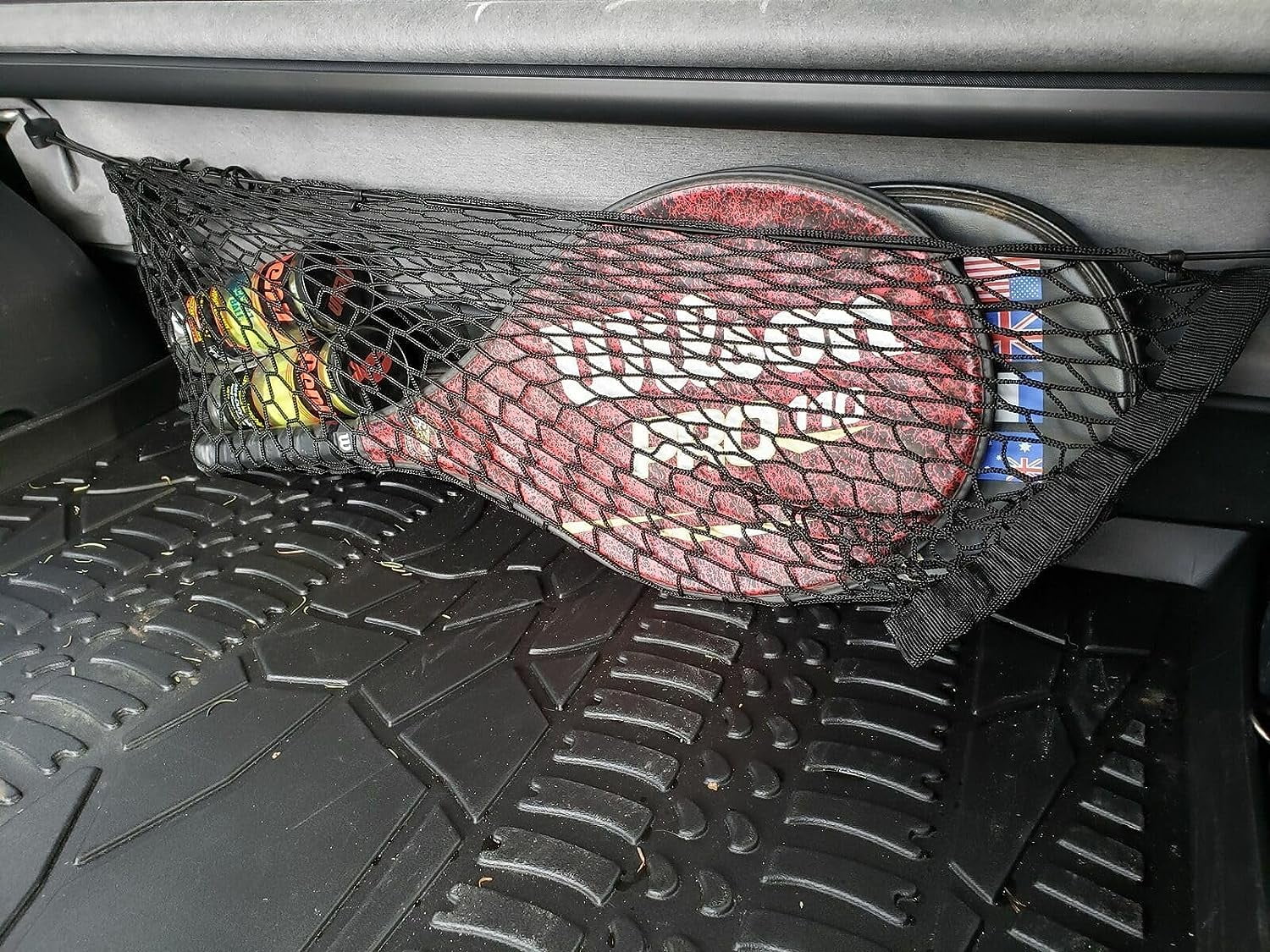 EACCESSORIES EA Rear Trunk Organizer Cargo Net for Jeep: Compass, Patriot 2007-2017– Envelope Style Cargo Net for SUV – Premium Mesh Elastic Car Trunk Organizer – Compatible with Compass, Patriot