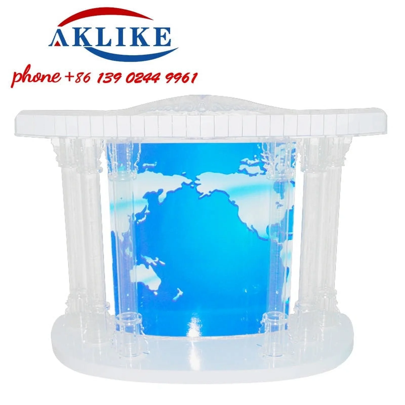 2024 AKLIKE Hot Sales High-end Lecturers Led Acrylic Lectern Church Pulpit Modern Rostrum Podium Clear Free Shipping