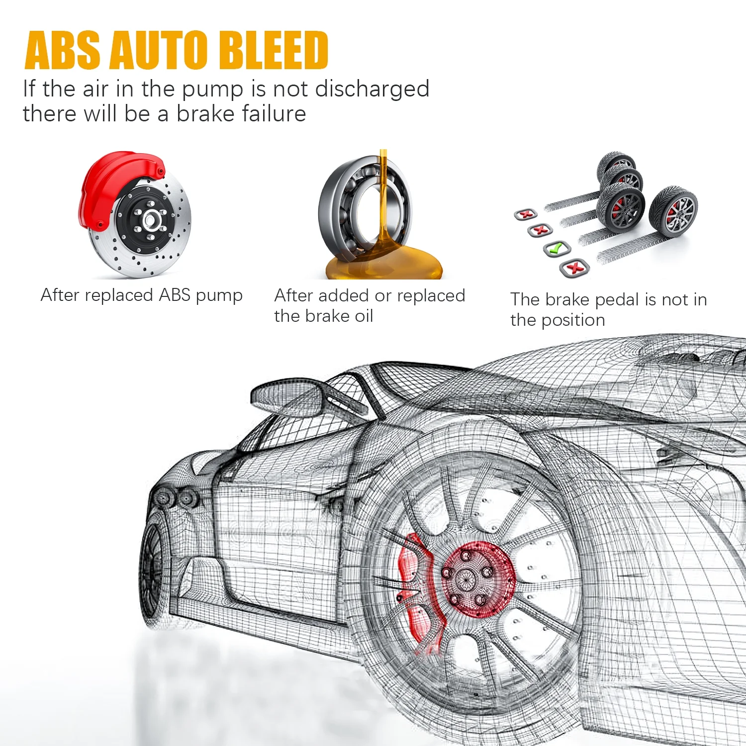 Foxwell NT630 Plus Scanner ABS Bleeding SRS SAS OBD2 Code Reader Diagnostic Tool