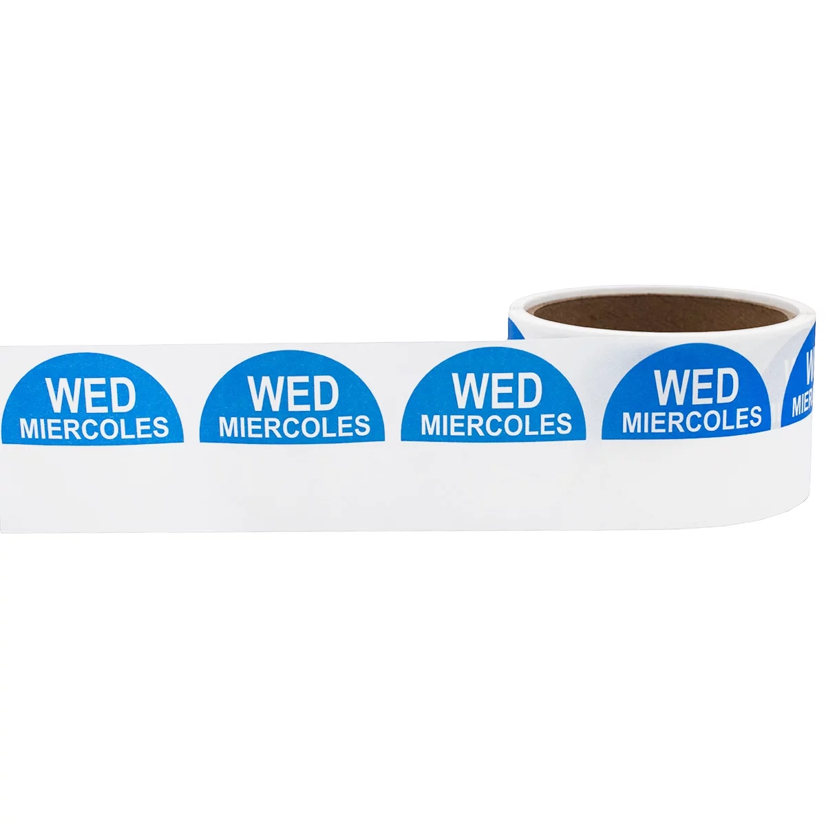 Wednesday Dissolvable Day of the Week Blue Food Labels | 2″ Round - 200 Labels