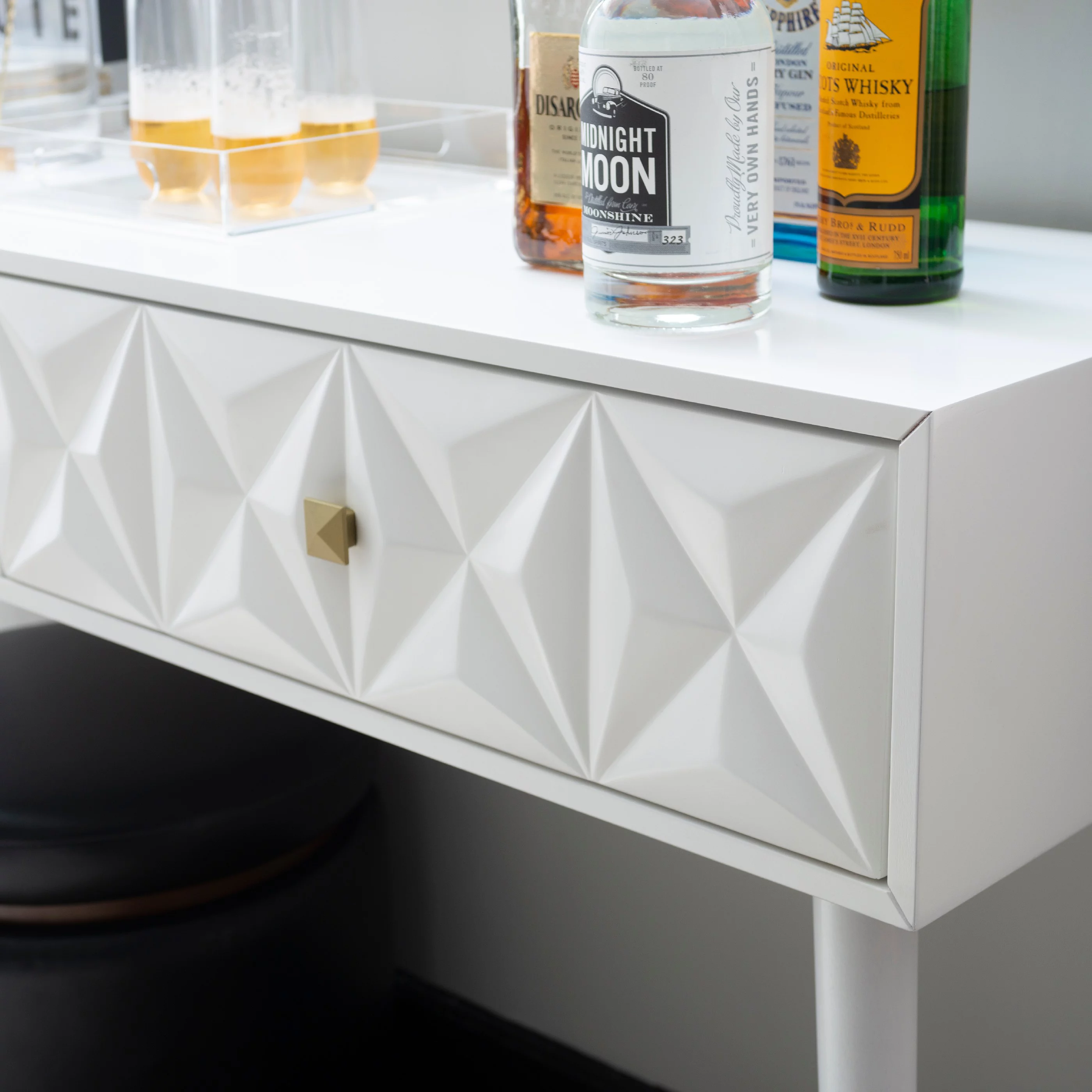 Linon Gemma 2-Drawer Console Table, White