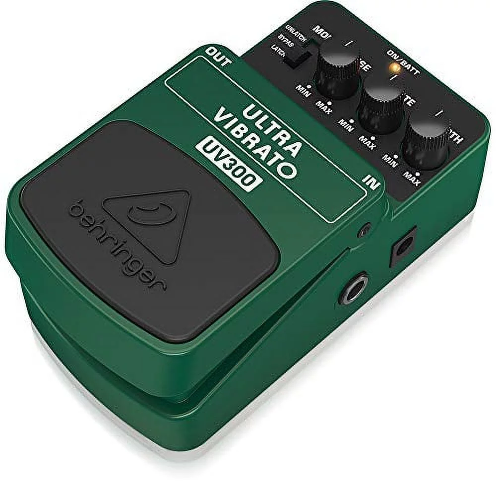 Behringer Ultra Vibrato UV300 Classic Vibrato Instrument Effects Pedal,Green