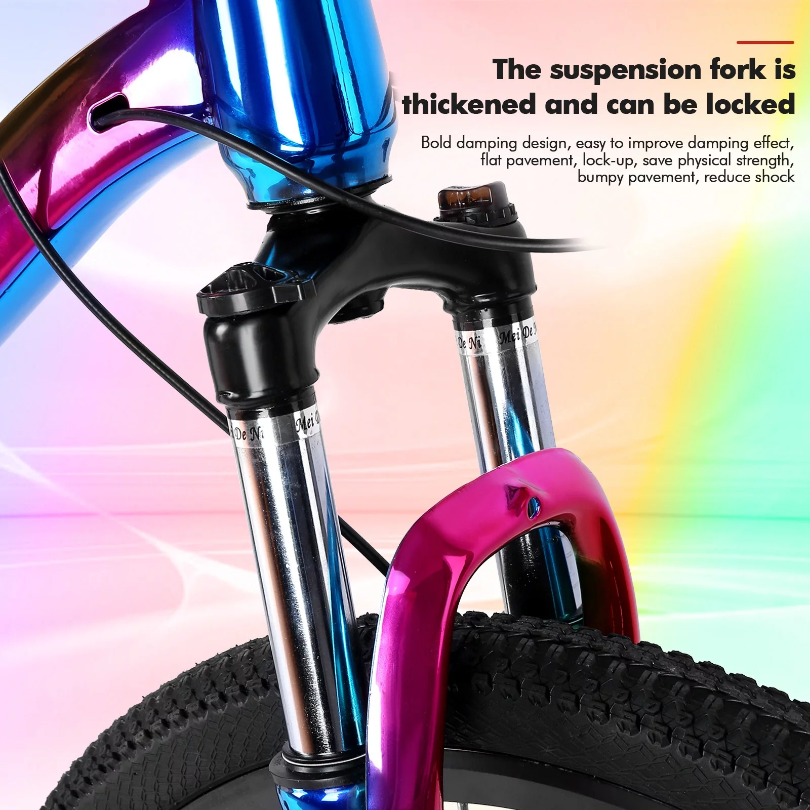 Wlmcg 27.5 Inch Mountain Bike With 21 Speed Dual Disc Brakes Full Suspension Non-slip