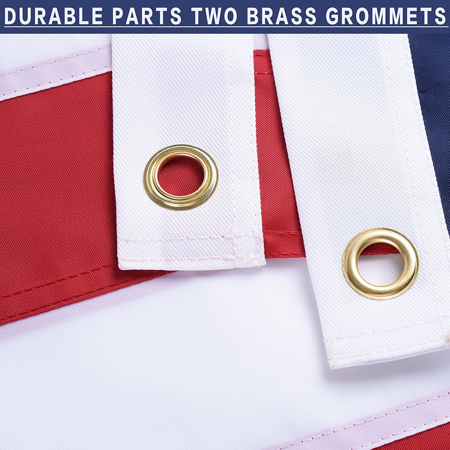 USTOPFLAGS American Flag 4x6 - Made in USA. Premium Large US Flag 4x6 ft. Embroidered Stars and Sewn Stripes - Display with Pride