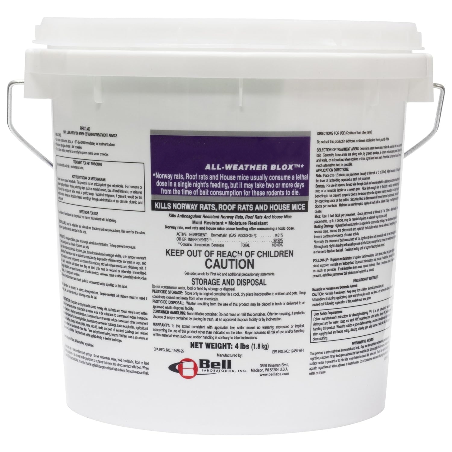 Fasttrac Blox, Rodenticide 4lb pail