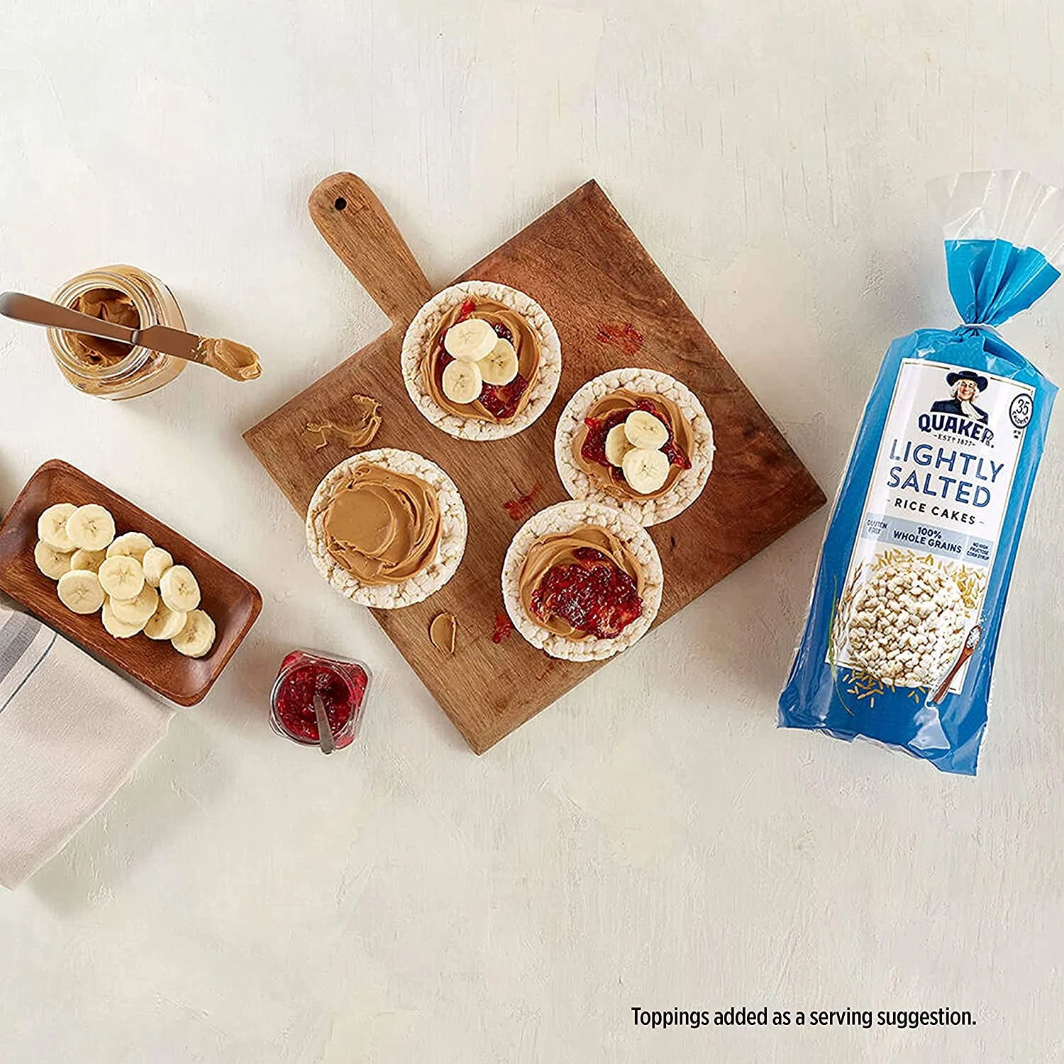 Quaker Large Rice Cakes, Lightly Salted, Pack of 6