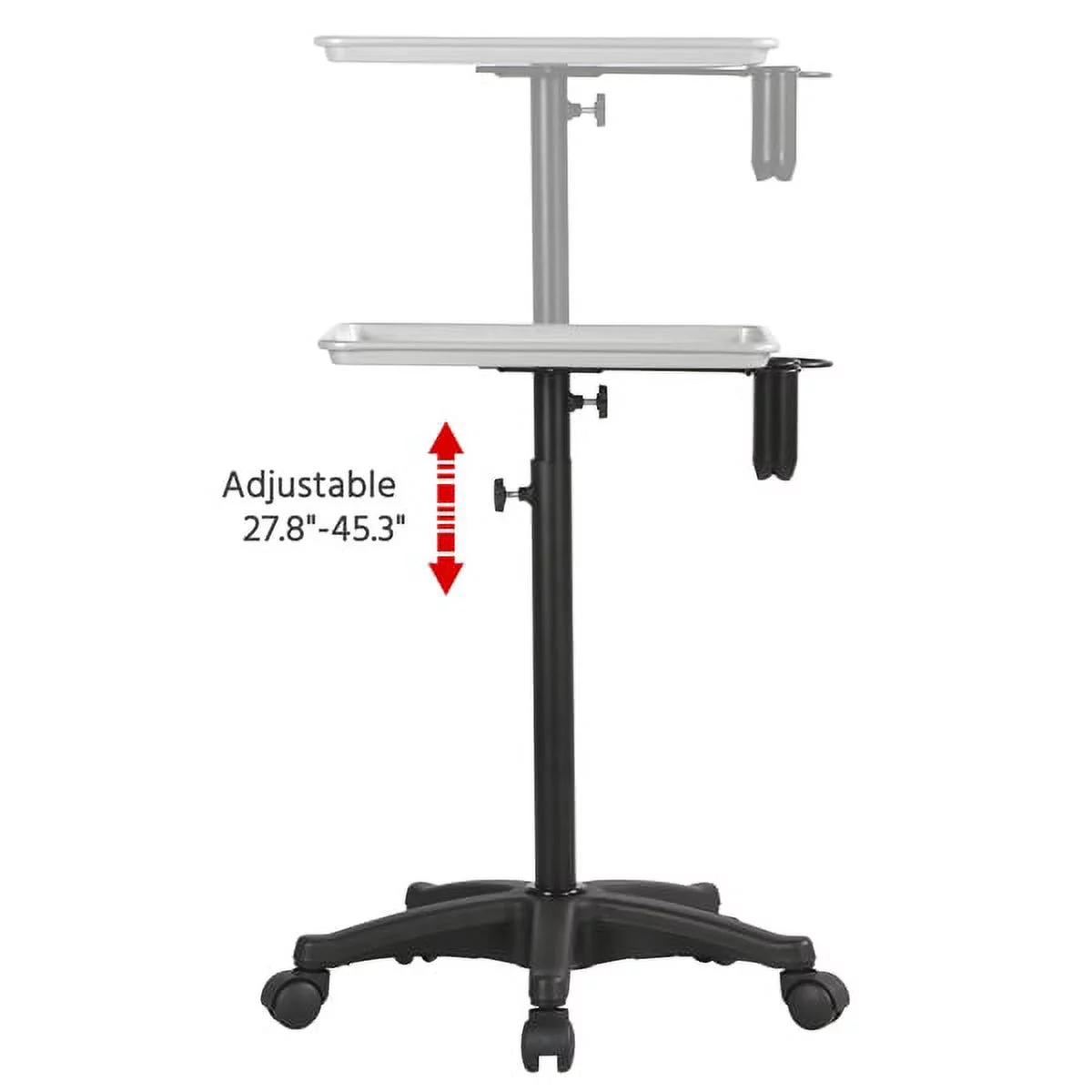 Professional Mayo Tray Stand Aluminum Tray Cart Silver
