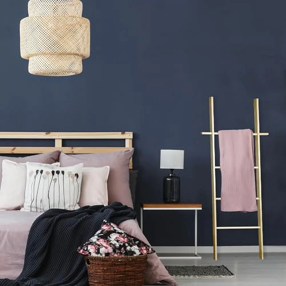 CDHJKKB Blanket Ladder  Wooden Blanket Holder  Blanket Quilt Holder Rack Decorative Ladder   Blanket Ladder  Rack for The Bedroom Bathroom Home Decor