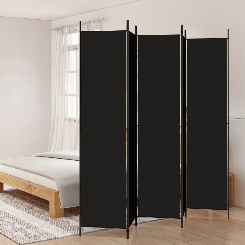 Anself 5-Panel Room Divider Black 98.4
