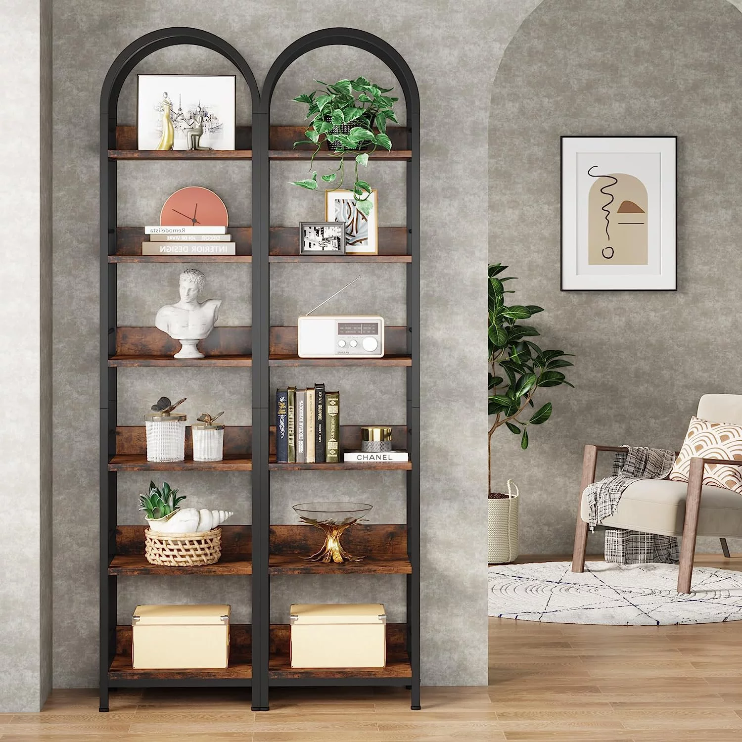 Tribesigns 6-Tier Open Bookshelf, 78.7