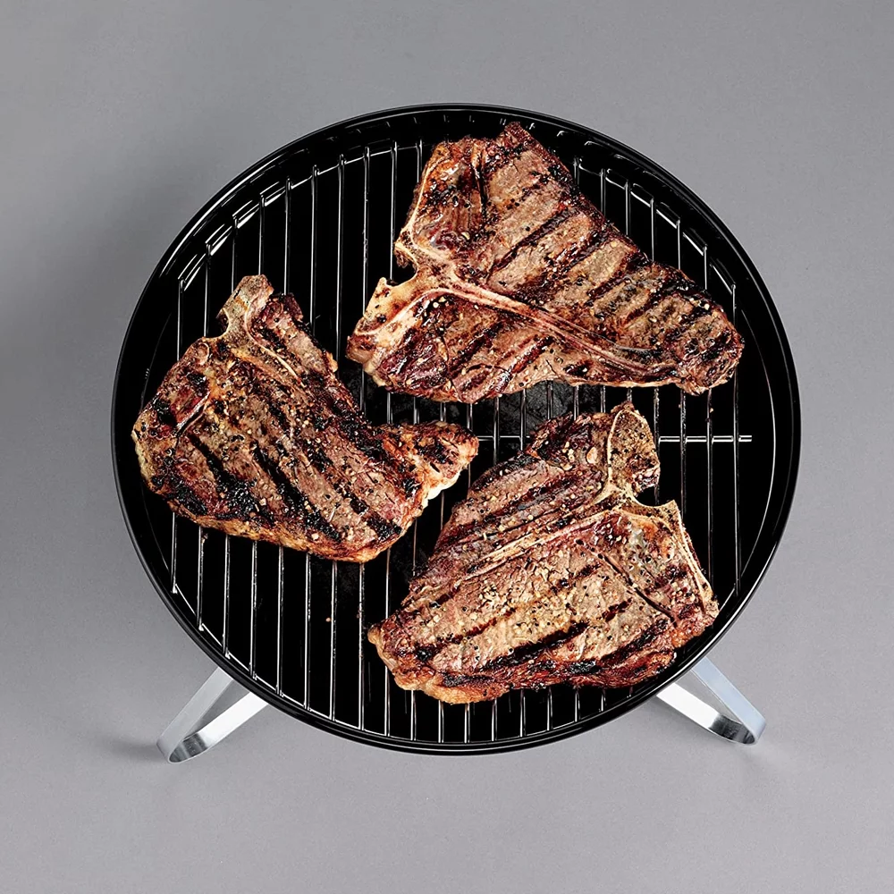 Weber 40020 Smokey Joe Premium 14-inch Charcoal Grill Black Bundle with 2 YR CPS Enhanced Protection Pack