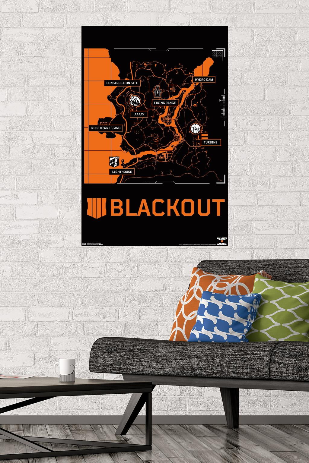 Call of Duty: Black Ops 4 - Blackout Map Wall Poster, 22.375