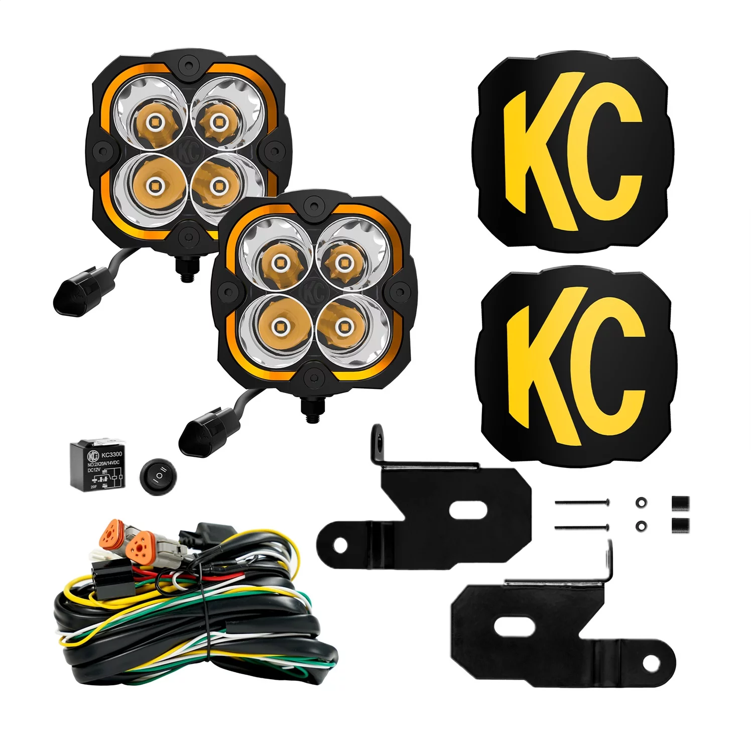 Kc Hilites 97140 Flex Era 4 Led Light Fits 18 21 Fits/For Gladiator Wrangler Fits select: 2018-2019,2021 JEEP WRANGLER UNLIMITED