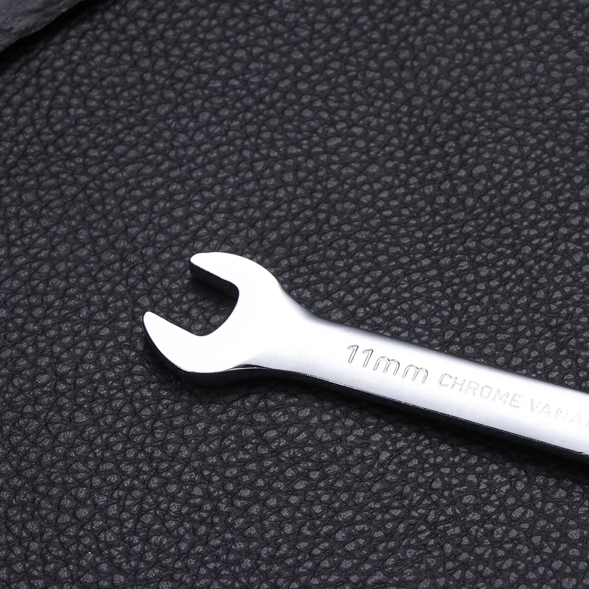 11mm Dual Heads Ratchet 180 Degree Flexible Pivoting Head Adjustable Combination Dicephalous Wrench Spanner (Silver)