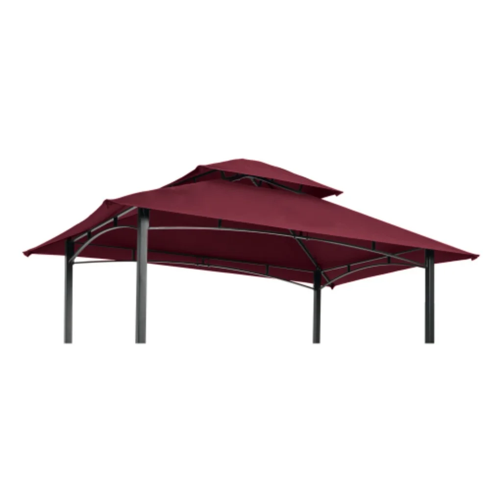 8x5Ft High-Quality Grill Gazebo Replacement Canopy, UV protection, and waterproof Double Tiered  Outdoor Patio BBQ Shelter for Outdoor Parties and Events