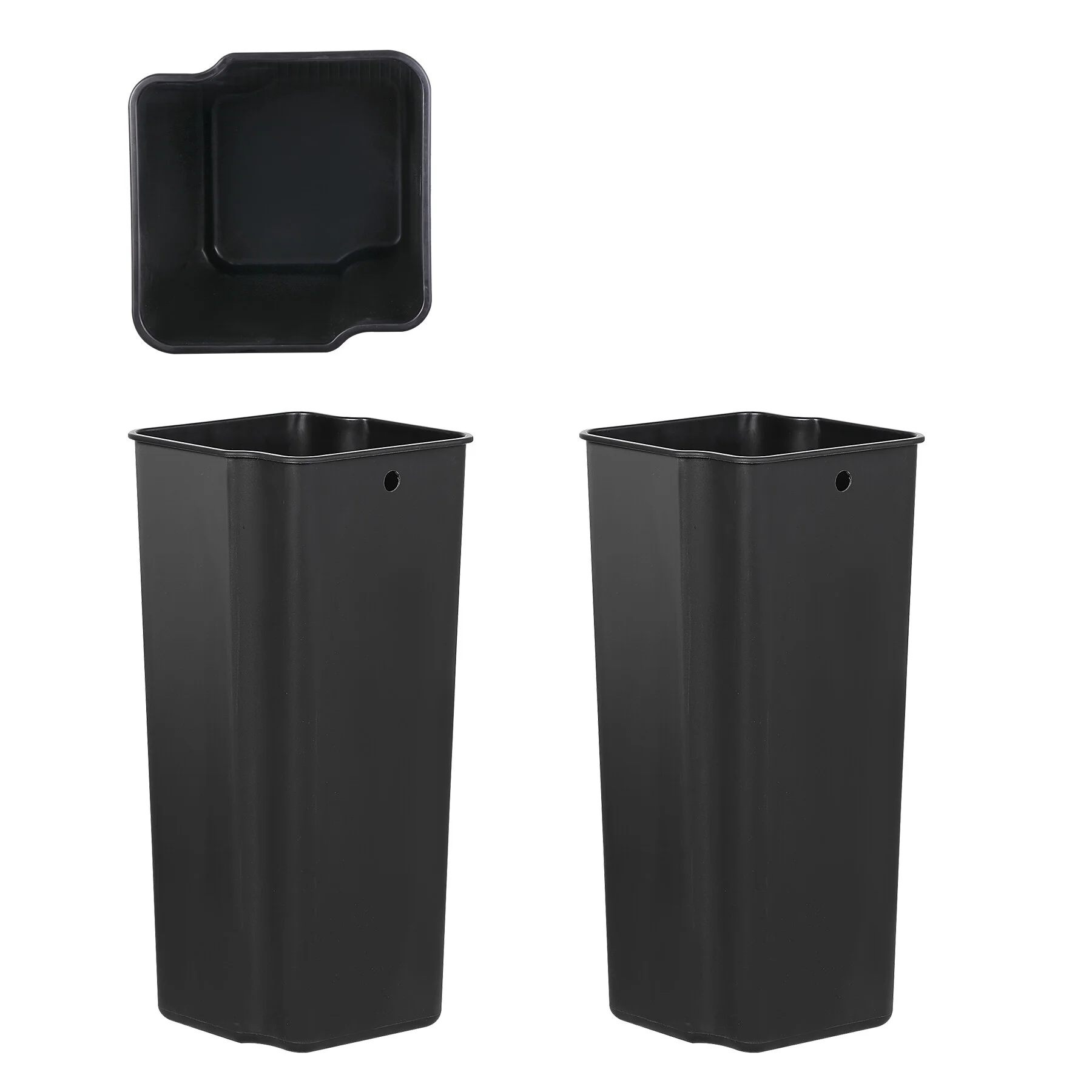 ZENSTYLE 2 x 8-Gallon Trash Can Stainless Steel Kitchen Garbage Can with Step Pedal - Silver