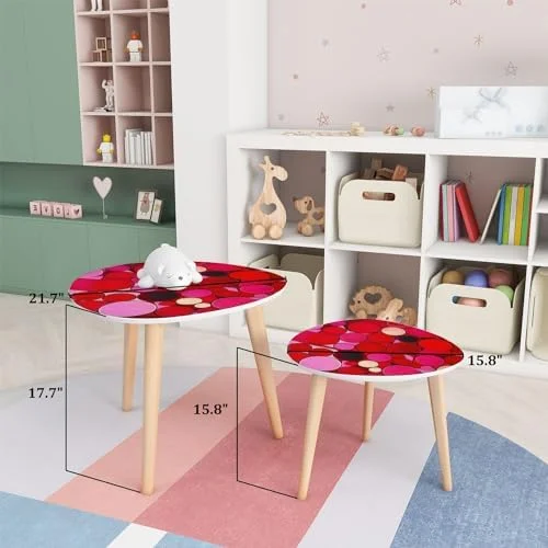 JYHOME Small Coffee Nesting  Abstract Stained Glass Mosaic Triangle End  Center   Modern   Room Bedroom Balcony