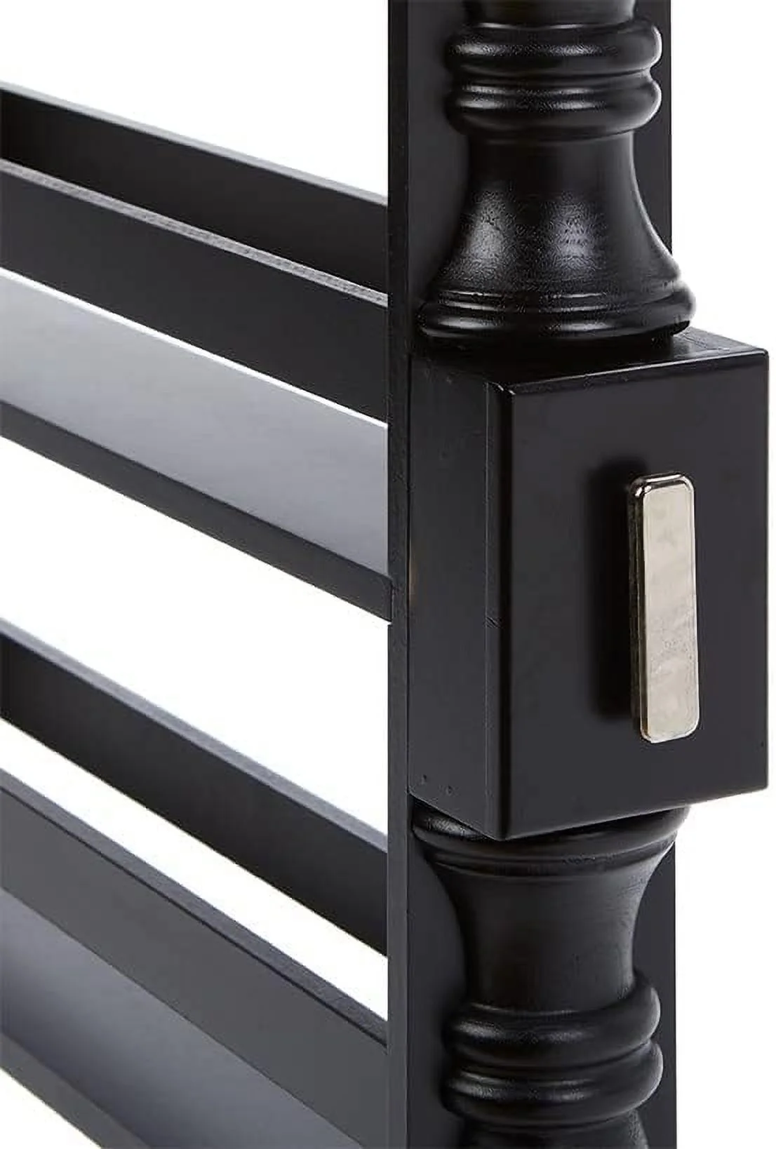 ZWBDJYC Slim 4 Tier Walnut Wooden  Rack Cart on Wheels for Small Spaces  Kitchen  Bathroom Laundry Room Organization