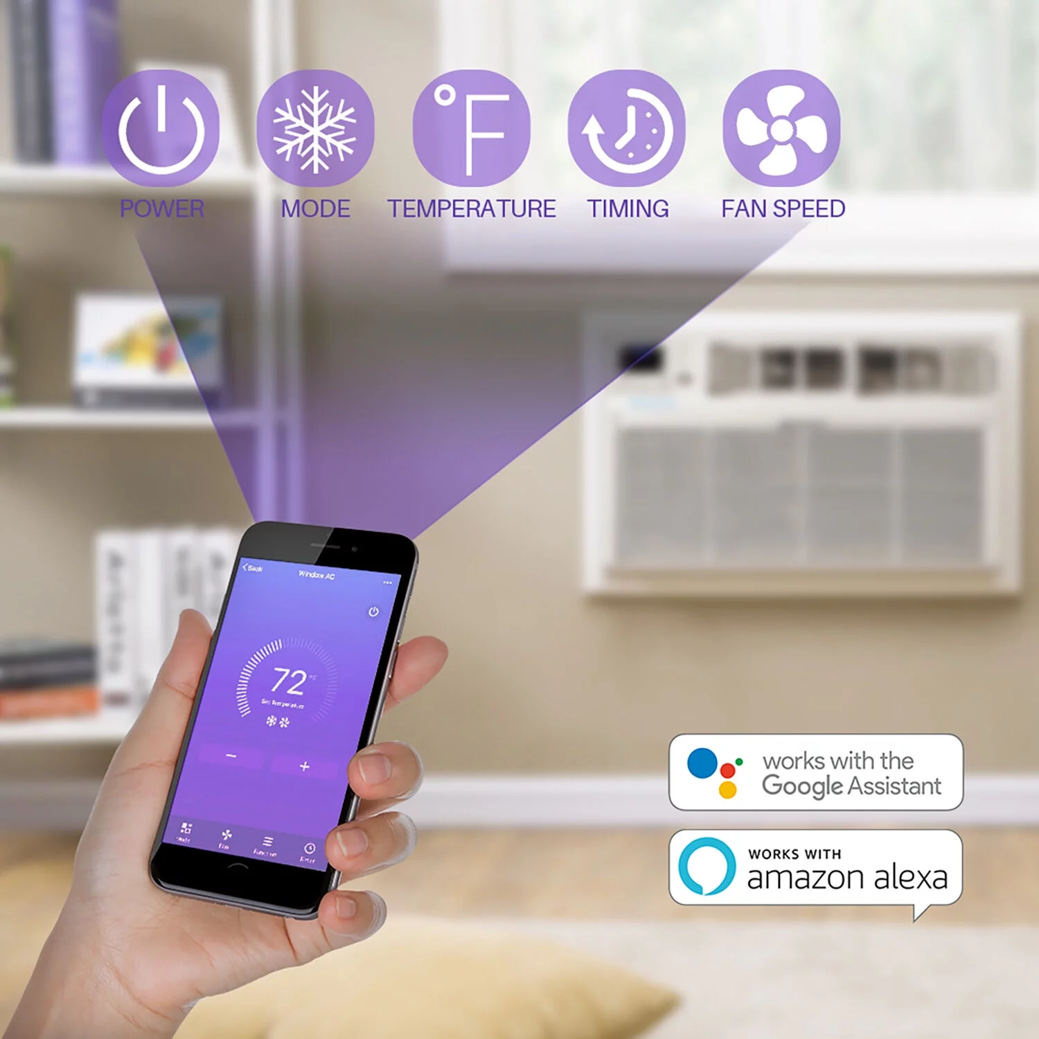 Emerson Quiet Kool 10,000 BTU 115-Volt Through-the-Wall Air Conditioner with Wi-Fi, White