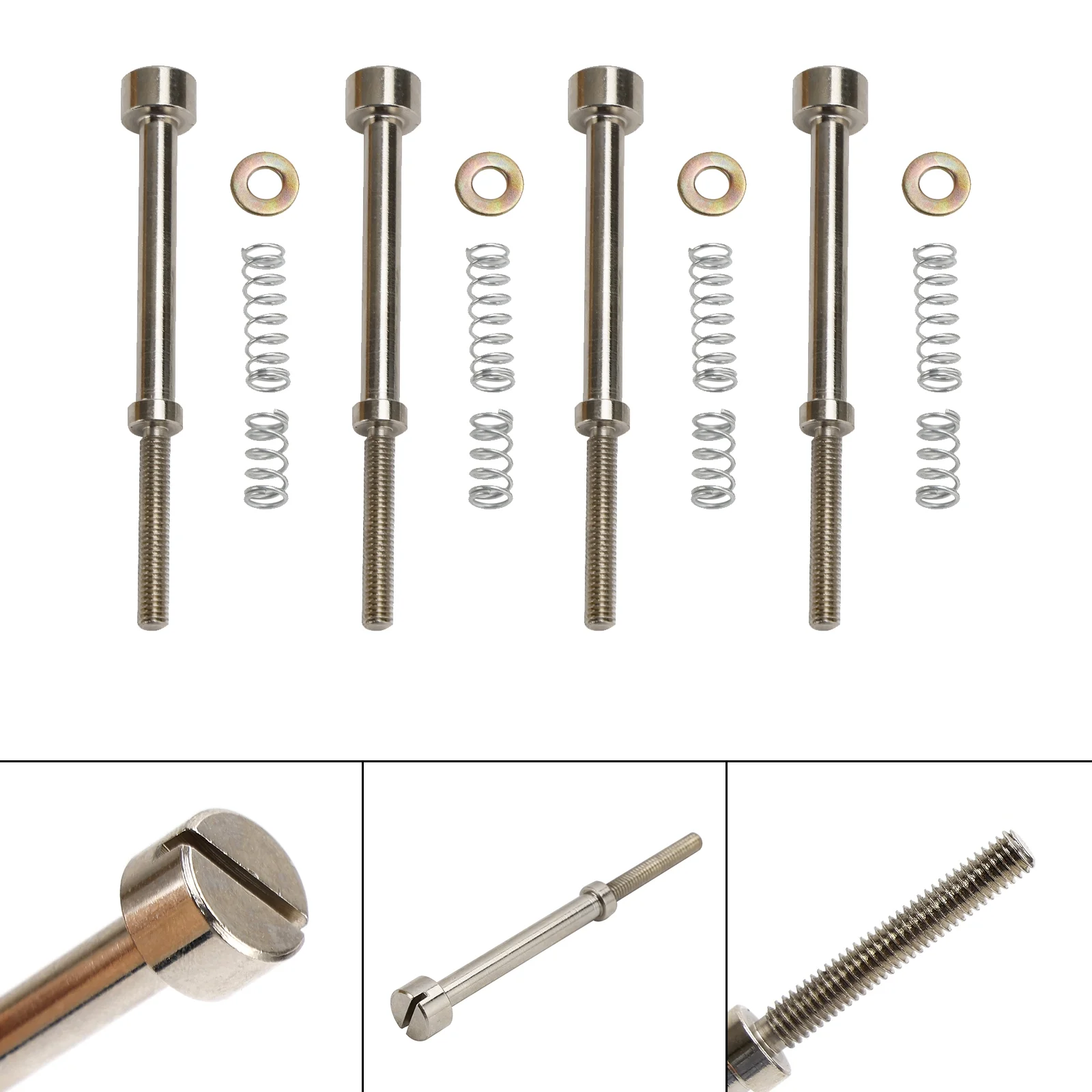 4x Carburetor Rebuild Kit with Idle Screw and Spark Plug for Big Twin 1990-2006, Part 27006-88