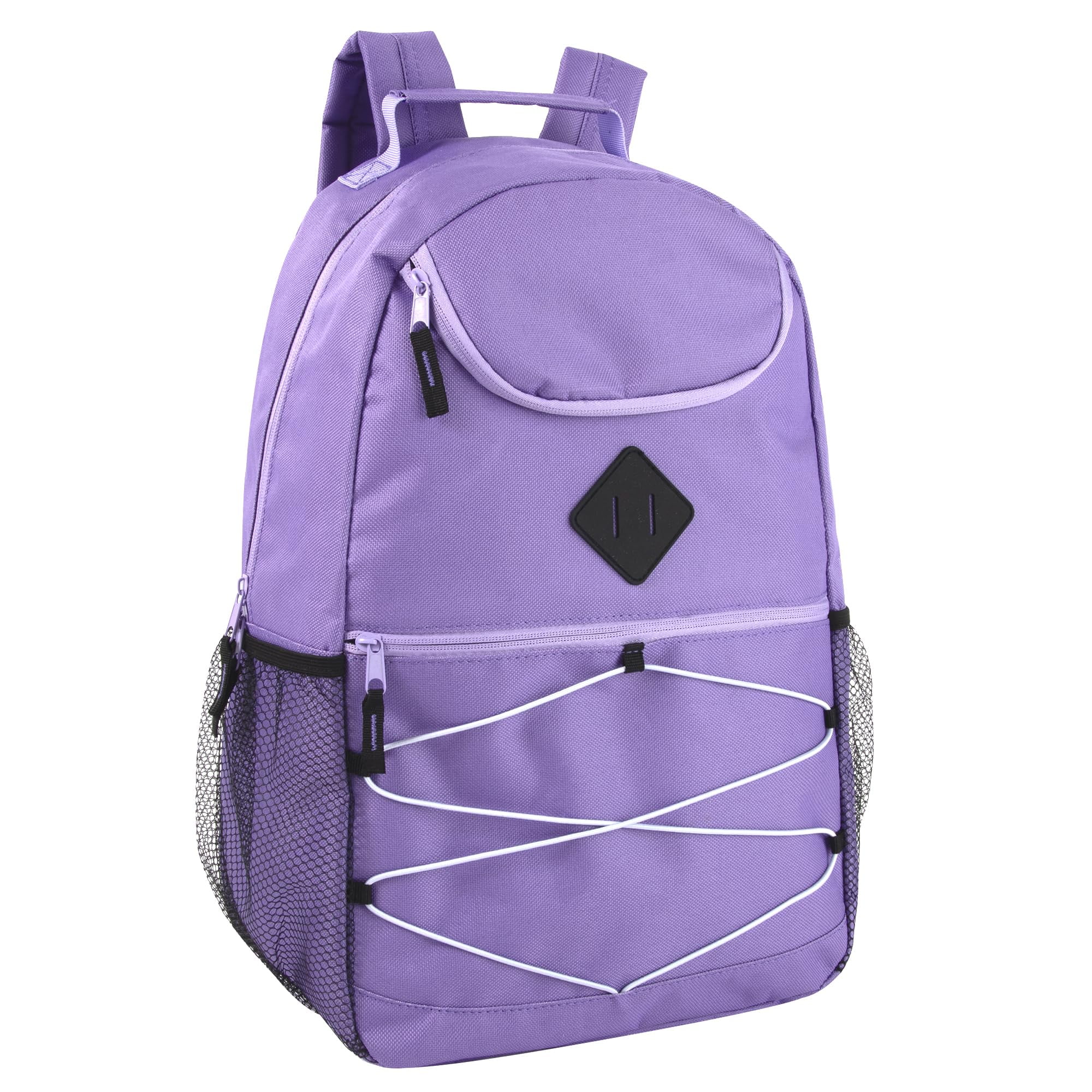 Adventure Trails 24 Pack of Bulk Wholesale Bungee Cord, Multi-Pocket, Multi-Purpose Backpacks for Work, School, College, Classrooms, Charity and Homeless Donation in Female Colors Pack