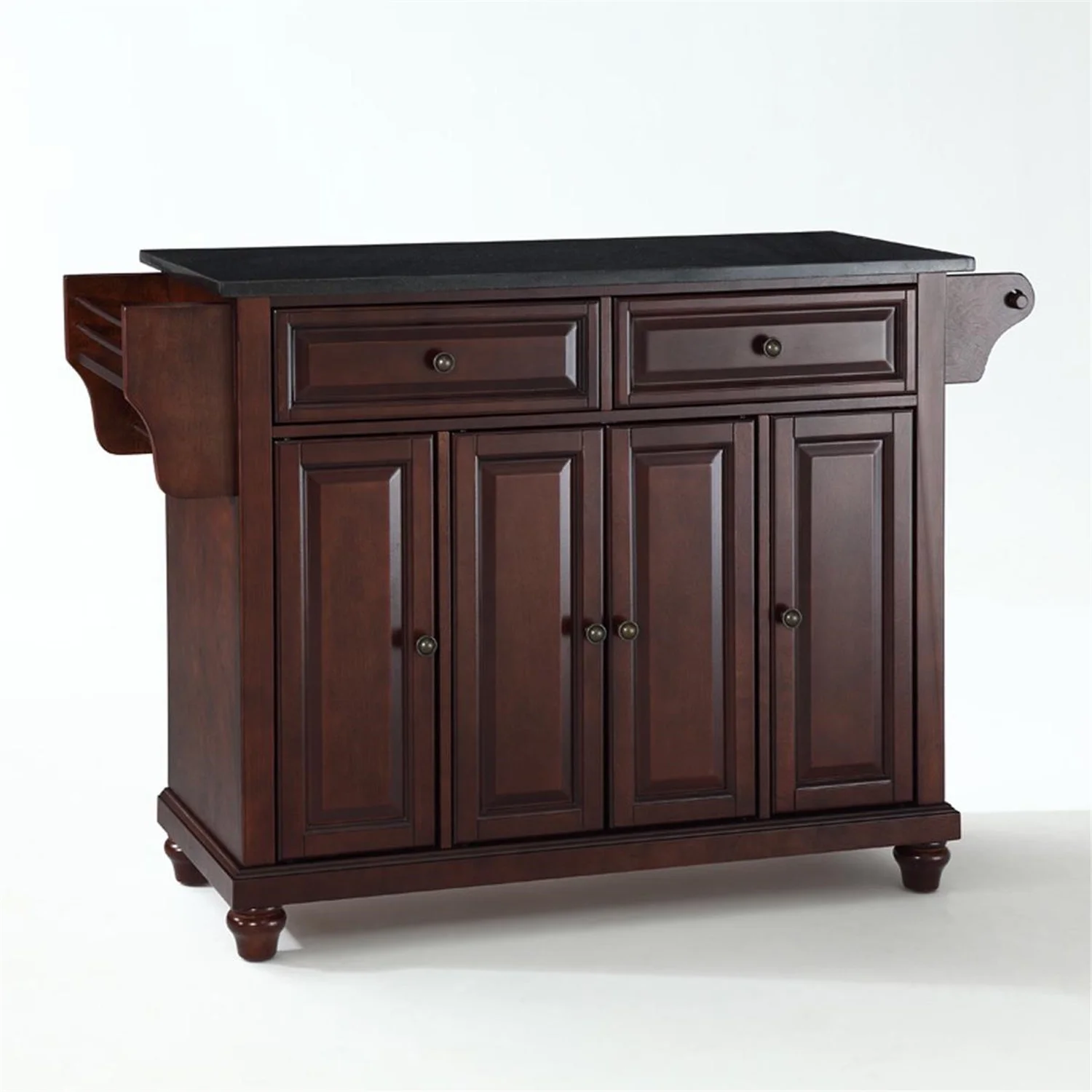 Crosley Furniture Cambridge Wood Kitchen Island in Mahogany/Black