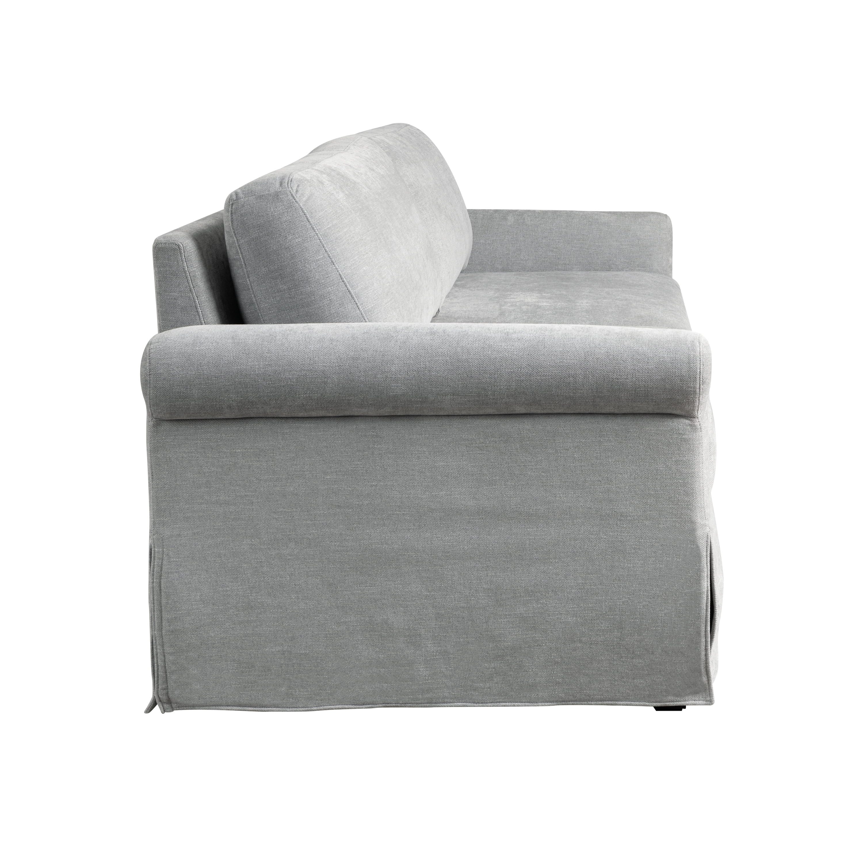 Serta Myers Modern Convertible Sofa, Light Gray Fabric