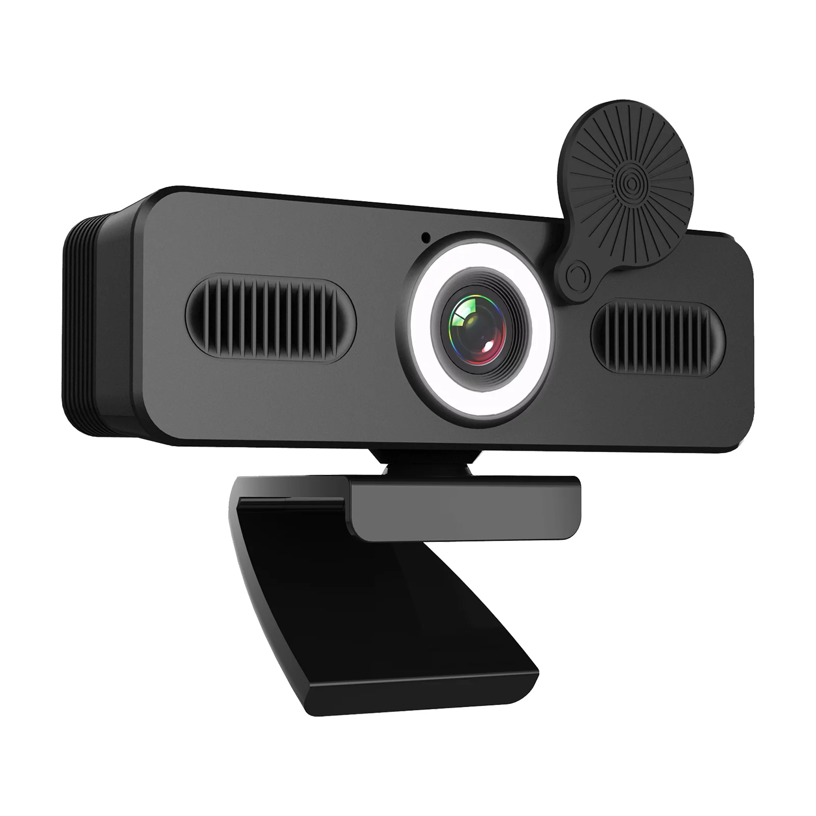 1080P HD Webcam Computer Webcam with Microphone USB PC Camera 120-degree Wide Angle with Fill-in Light Free Drive for Recording Calling Conferencing Gaming Compatible with Windows Vista iOS