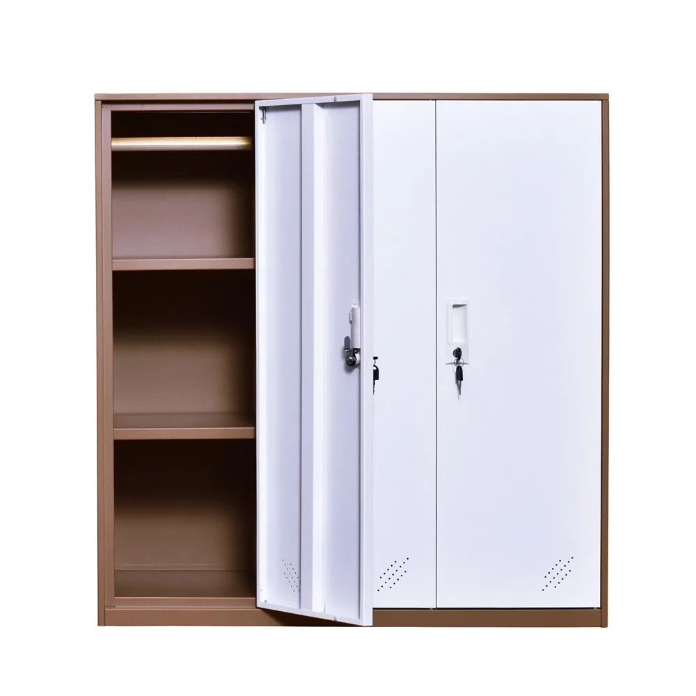 MECOLOR Office Metal Cabinet Locker with 3 Layer ,Each Door Storage for Cloth PC ,bag,toy and Shoes,Small Changing Room Locker