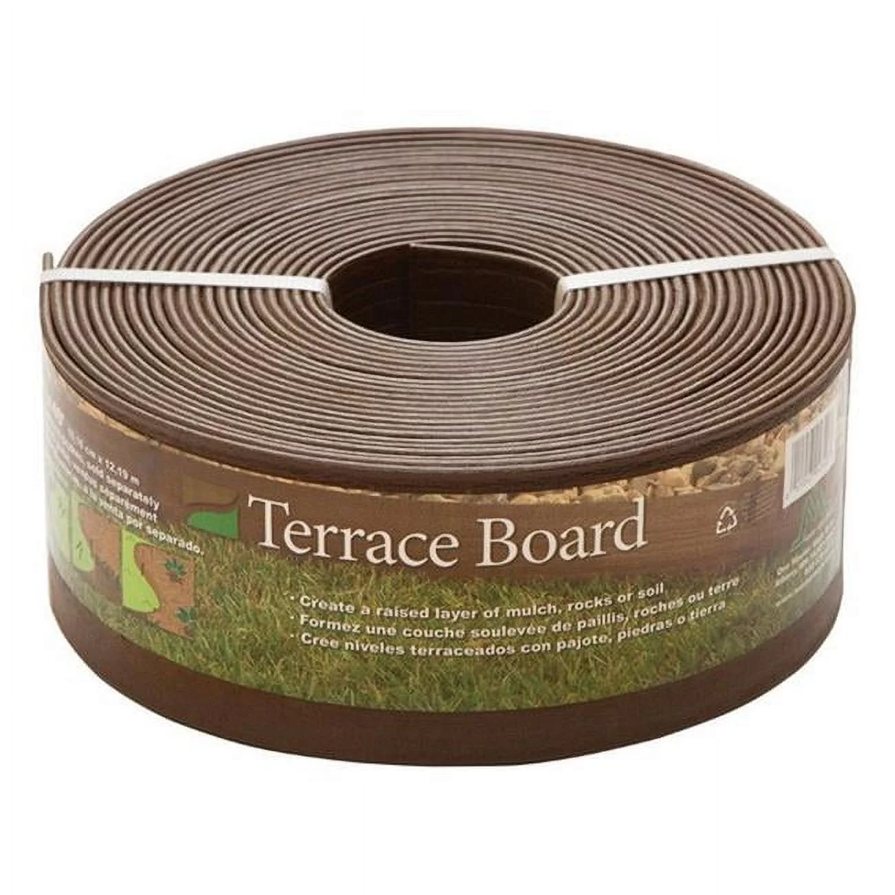 Master Mark 94340 Terrace 4 in. x 40 ft. Brown Board Landscape Edging