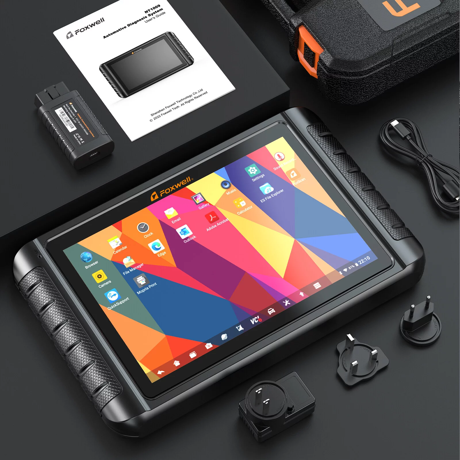 FOXWELL NT1009 OBD2 Scanner Code Reader ECU Coding Bi-Directional Control Full System Automotive Diagnostic Tool