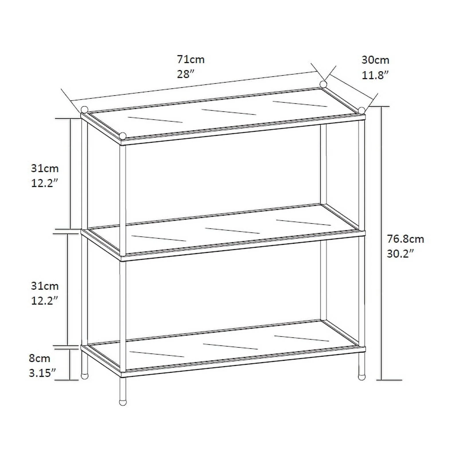Pemberly Row Three-Tier Bookcase in Clear Glass and Chrome