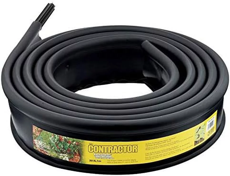 Plastics 25920 Contractor Landscape Edging 4 7/8 Inch By 20 Foot, Black