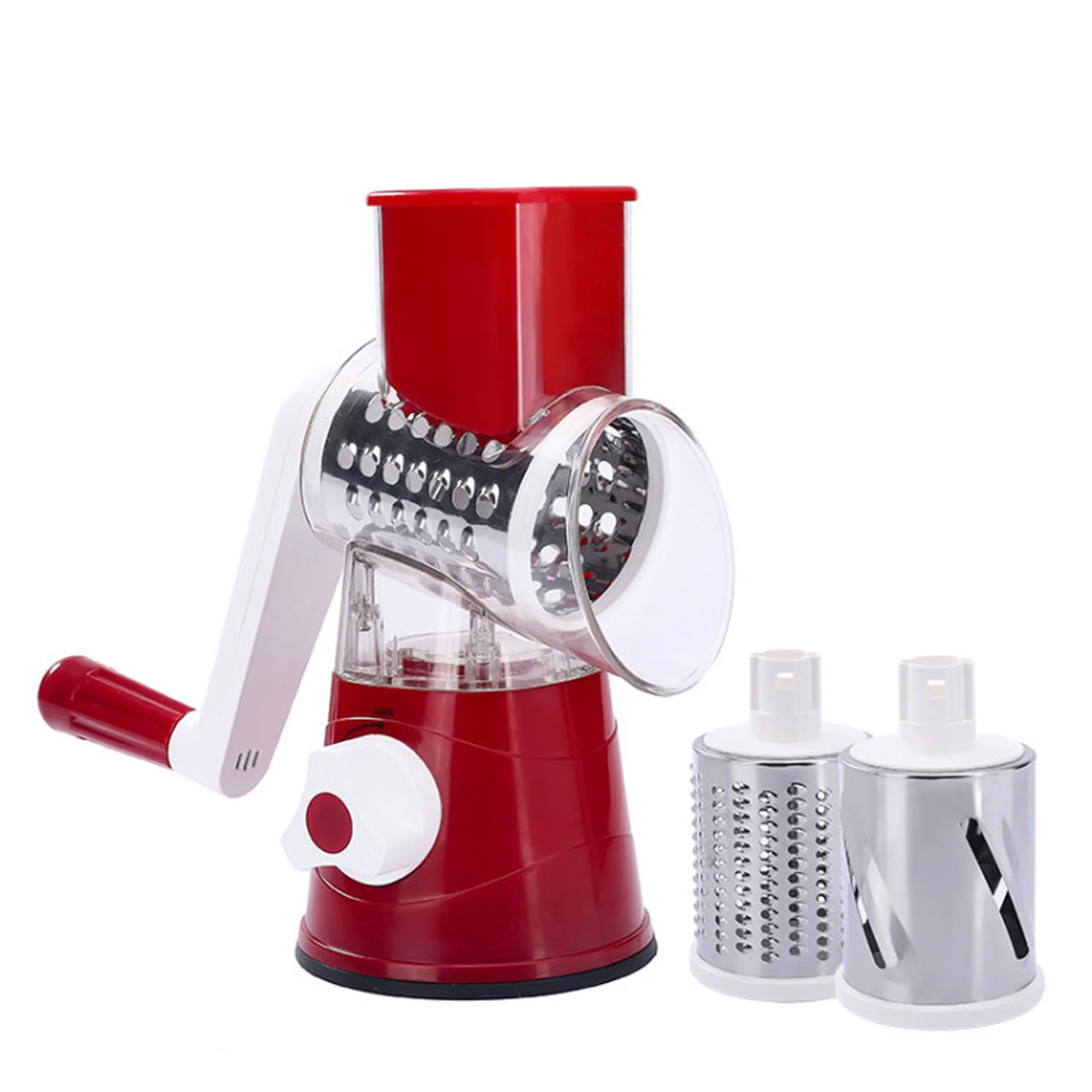 Manual Rotary Vegetables Grater Handheld Stainless Steel Shredder Slicer Fruit Grinder Food Processor Kitchen Tools Cheese Drum Cutter