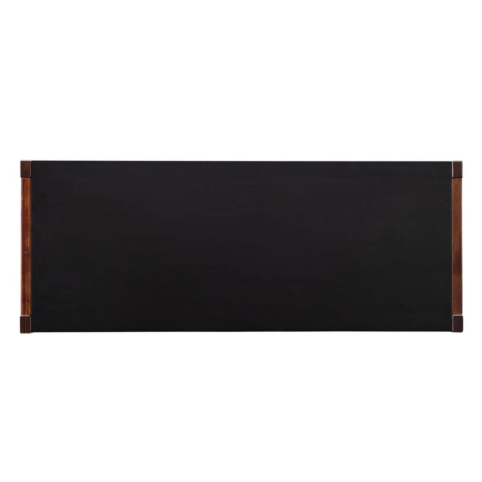 Linon Brock Wood Two Drawer Desk in Black and Walnut