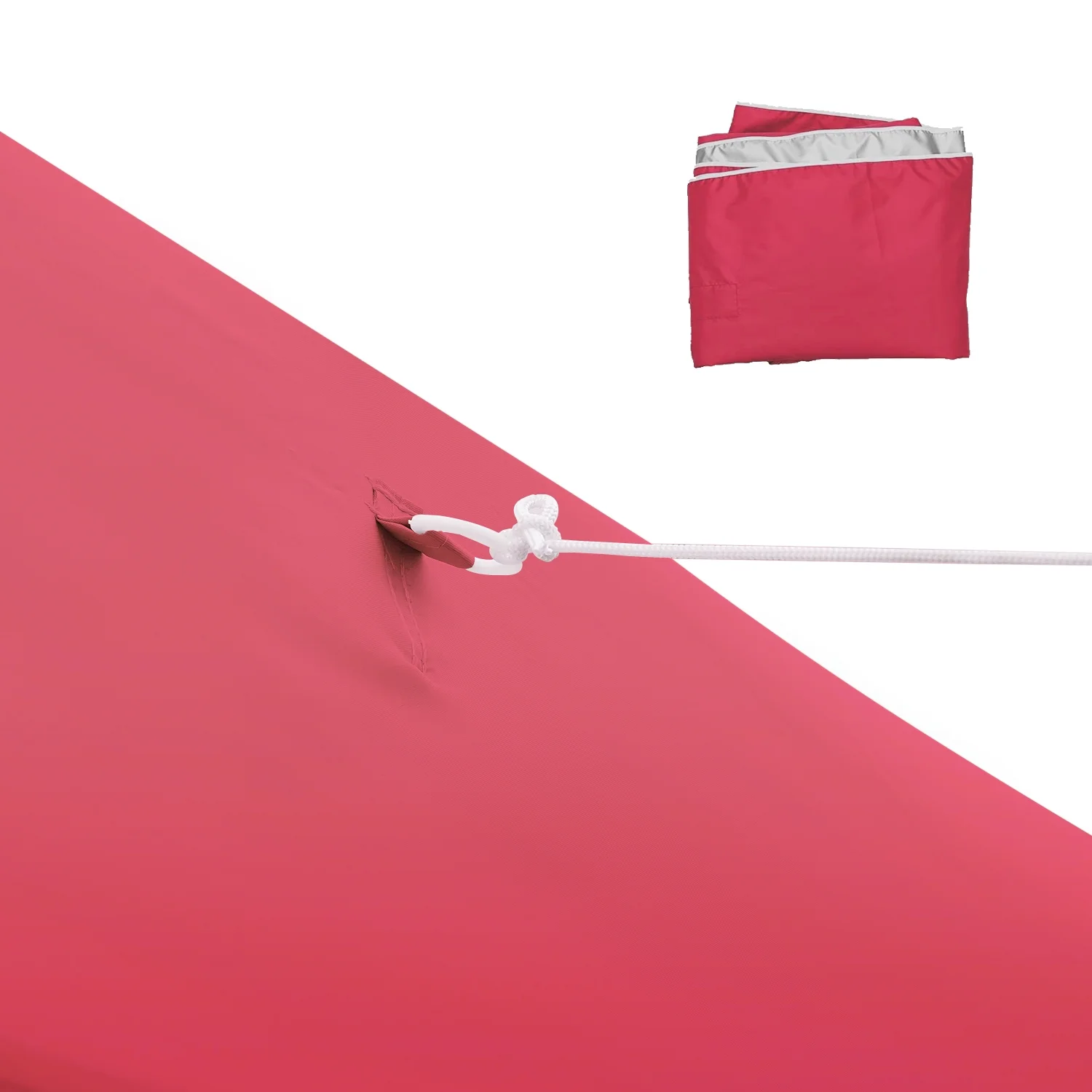 Outdoor Basic 10' x 20' 420D Top Replacement Cover for Canopy Tent, Anti-UV Roof Sunshade, Red