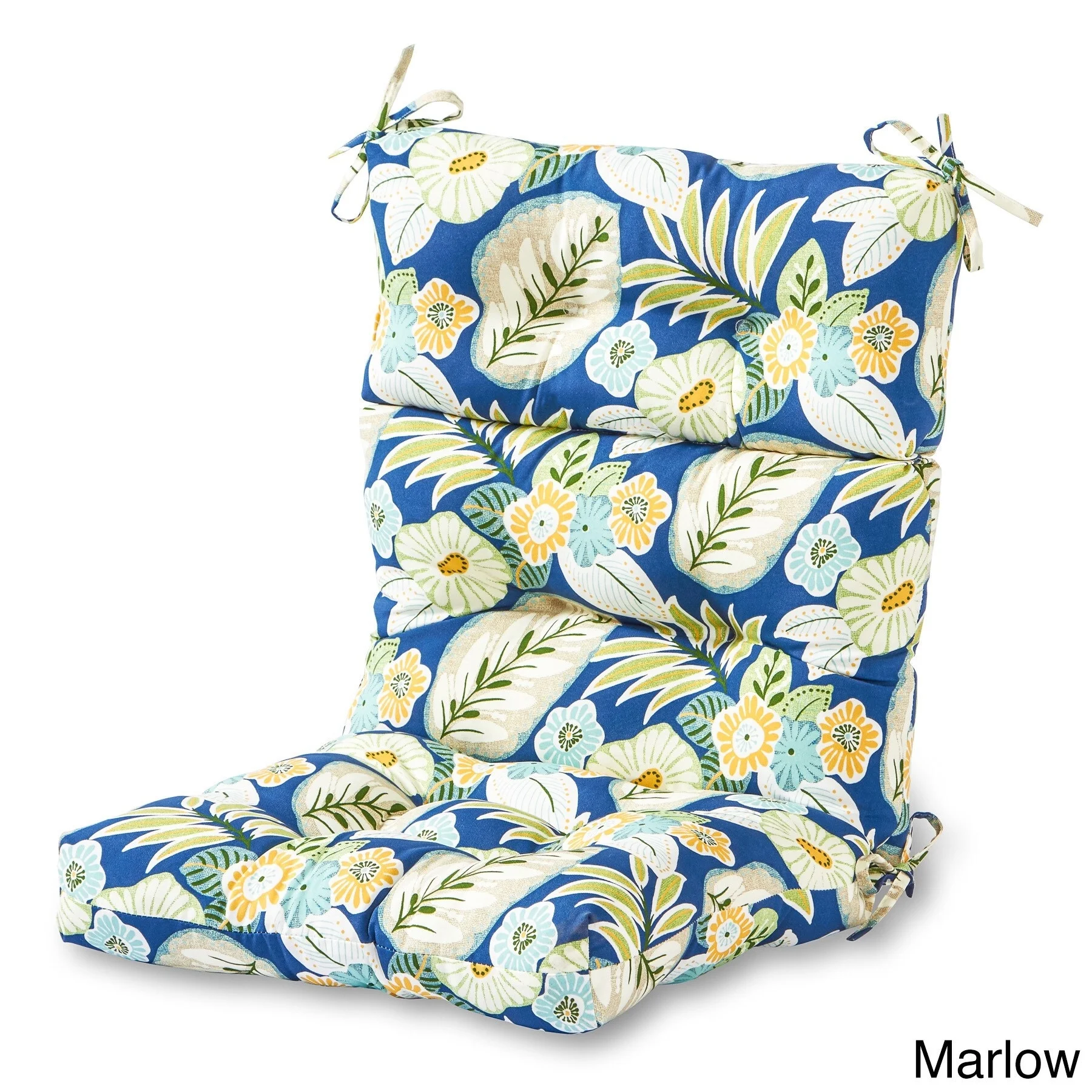 Greendale Home Fashions Marlow Floral 22-inch x 44-inch Outdoor High Back Chair Cushion Marlow