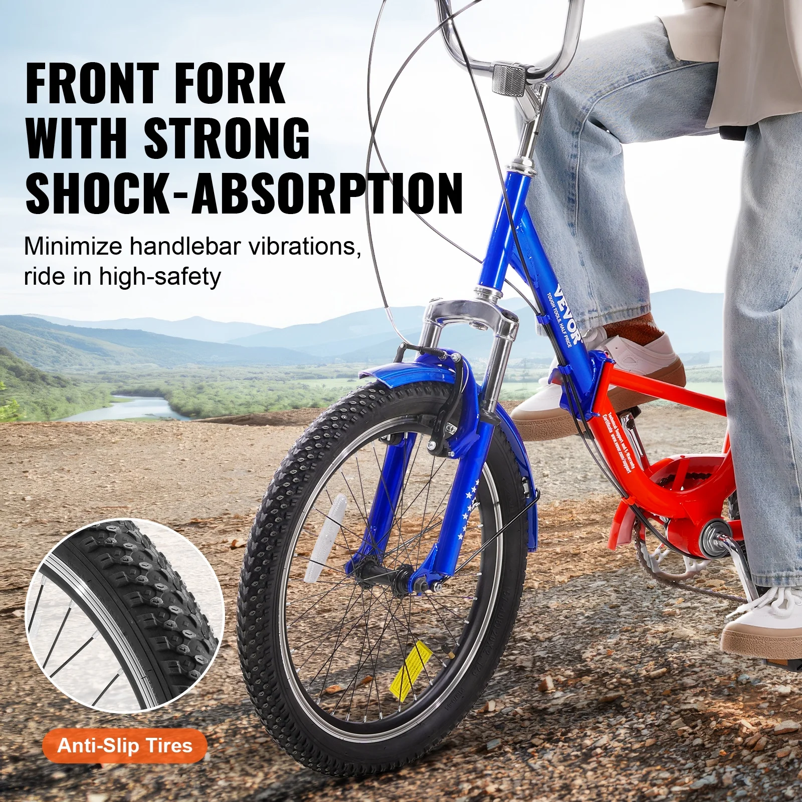 SKYSHALO Adult Folding Tricycle 20“ 7-Speed Adult 3 Wheel Trikes Carbon Steel