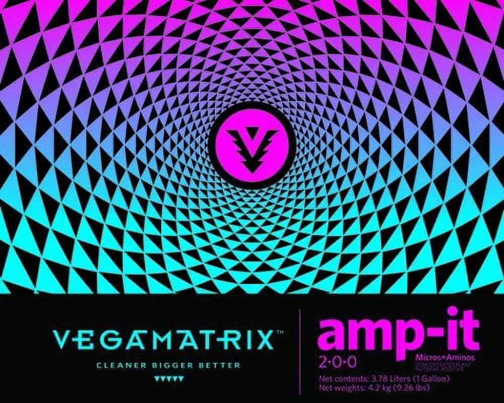 Vegamatrix VX10010 Amp-It Micros and Aminos Plant Growth Food Nutrient, 1 Quart