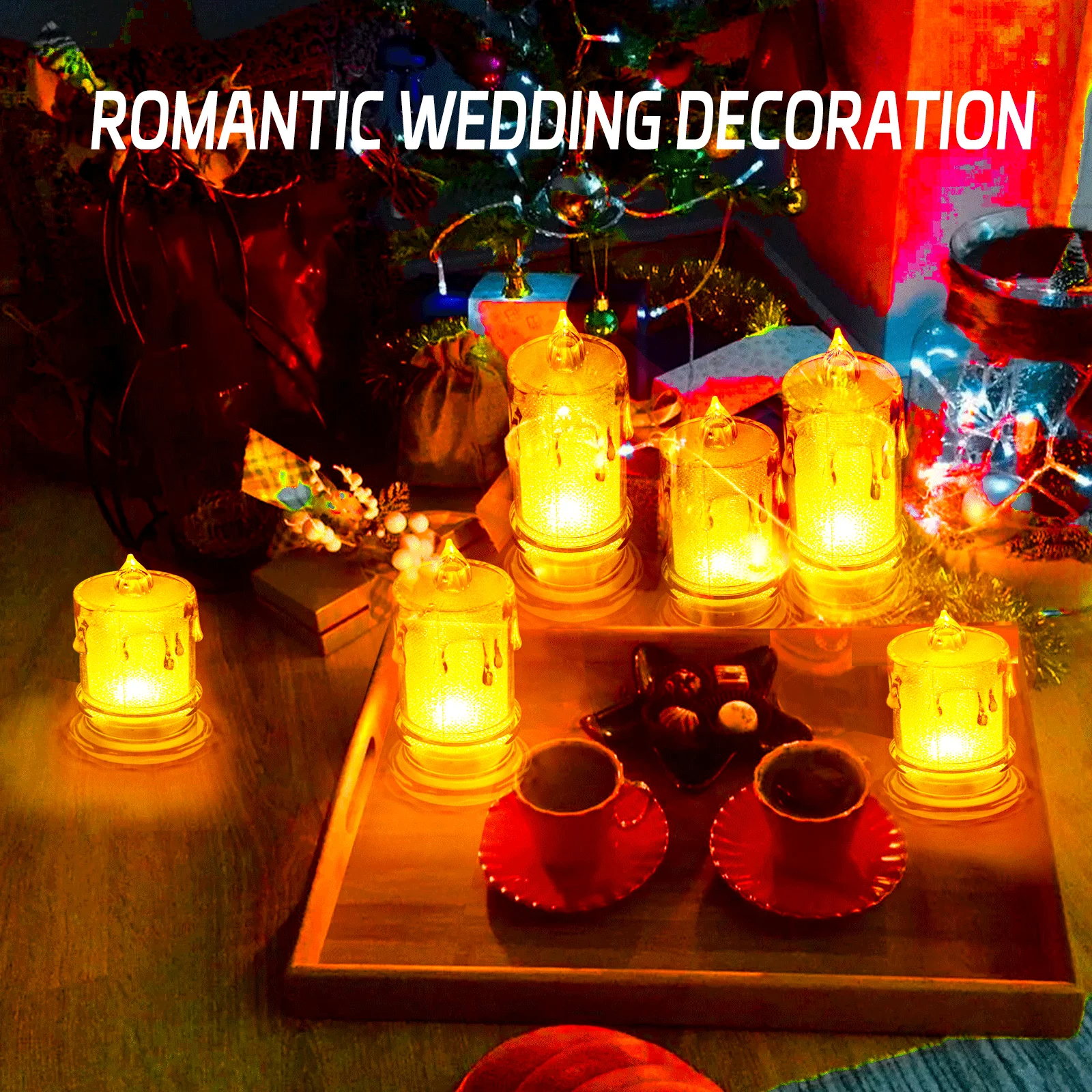 Flameless Candles, Flameless Flickering Electric Fake Candles, Warm White Battery Operated LED Candle