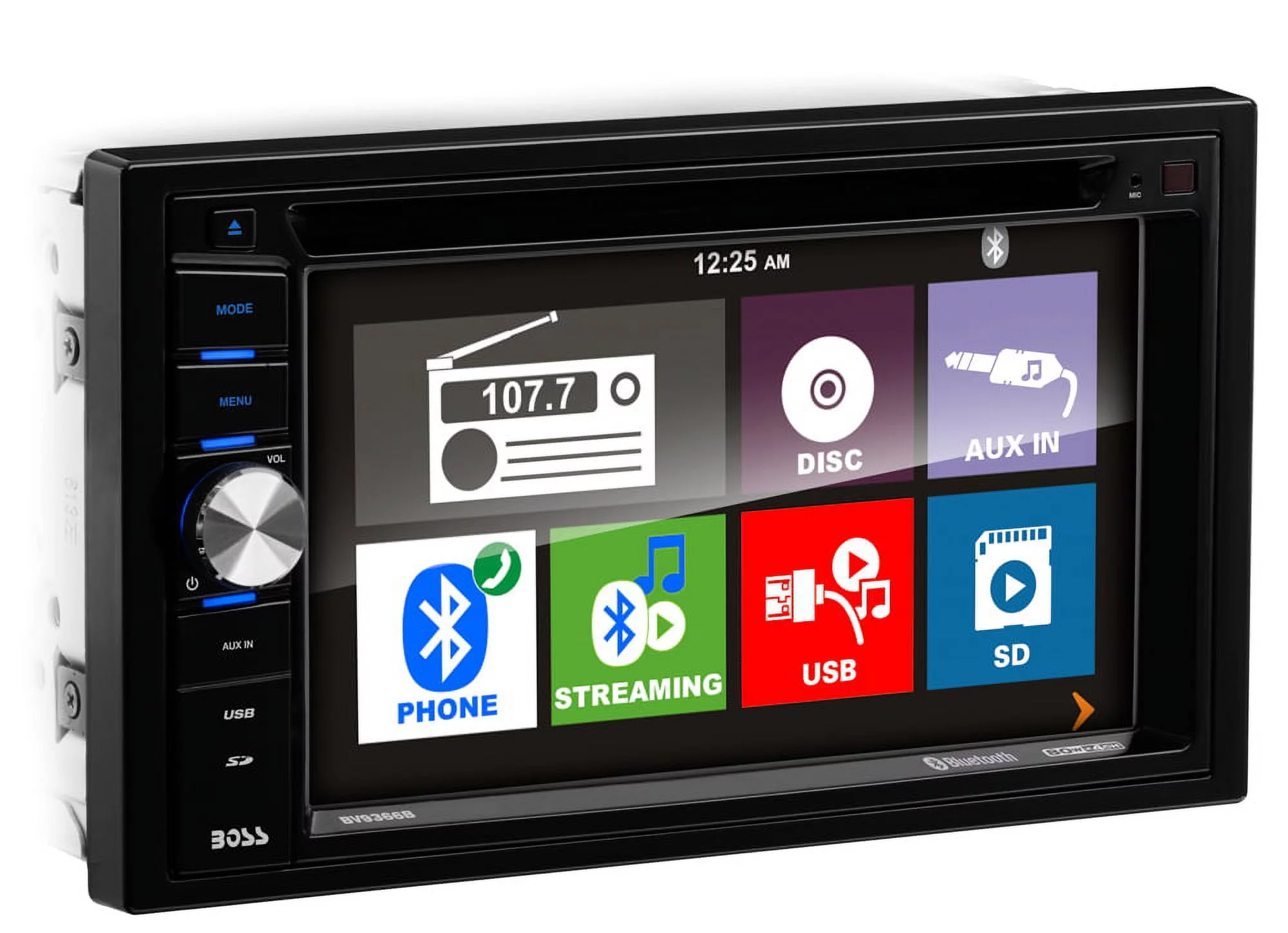 Boss Audio BV9366B Double DIN DVD/CD/USB/SD Player 6.2