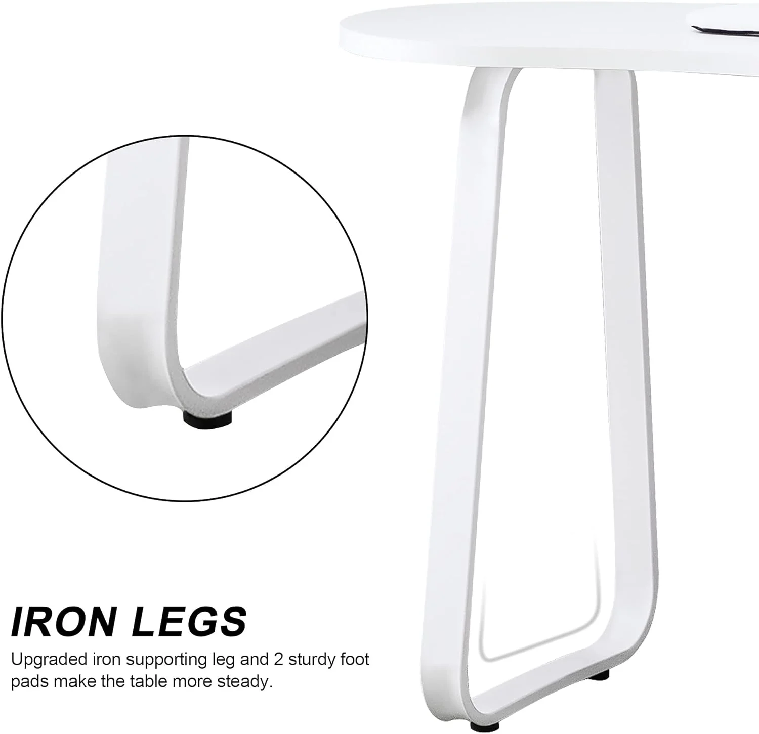 Manicure Nail Table Spa Beauty Salon Station Professional Nail Desk 0422 (White)