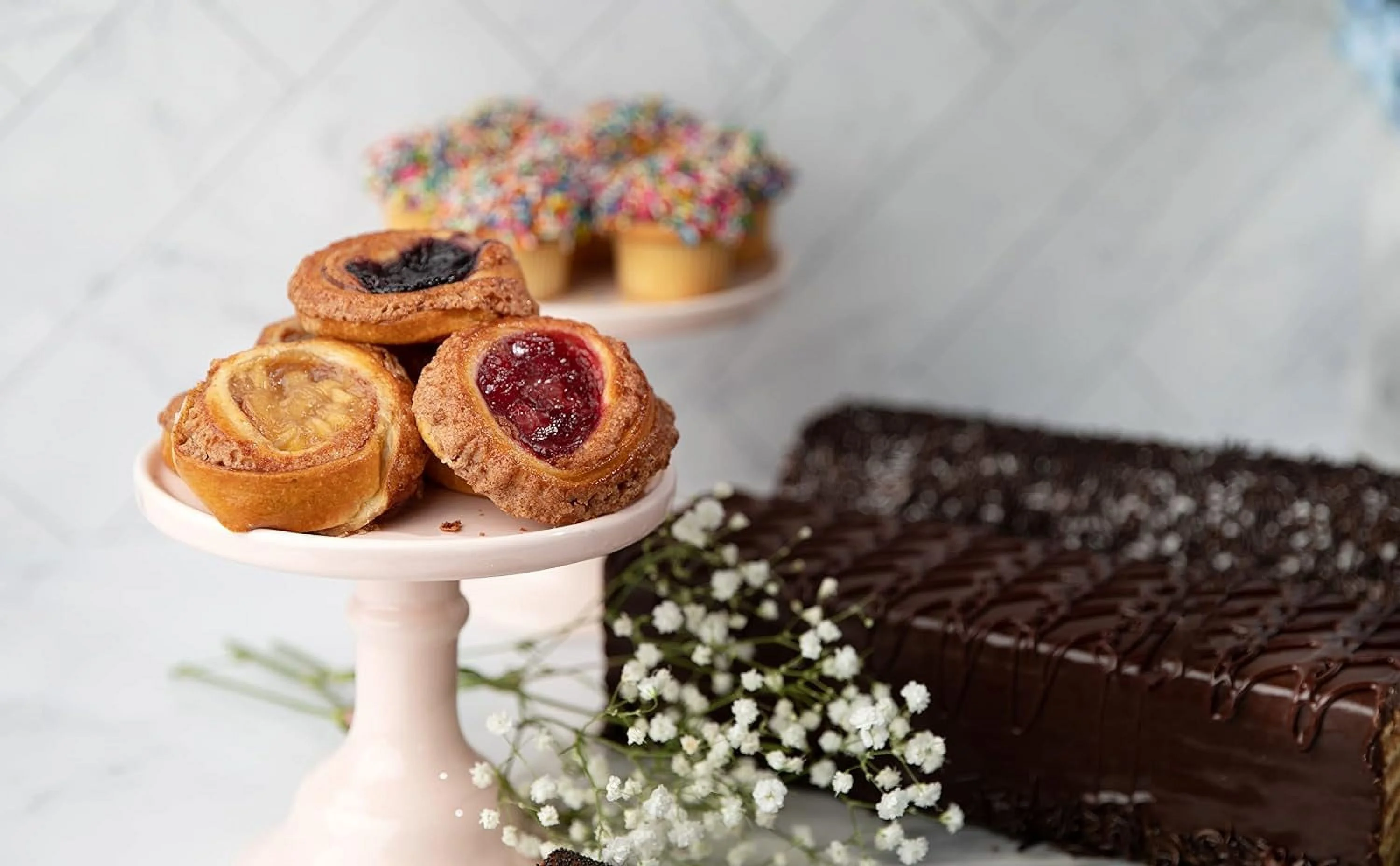 gourmet holiday gift box: blueberry u0026 cinnamon pastries