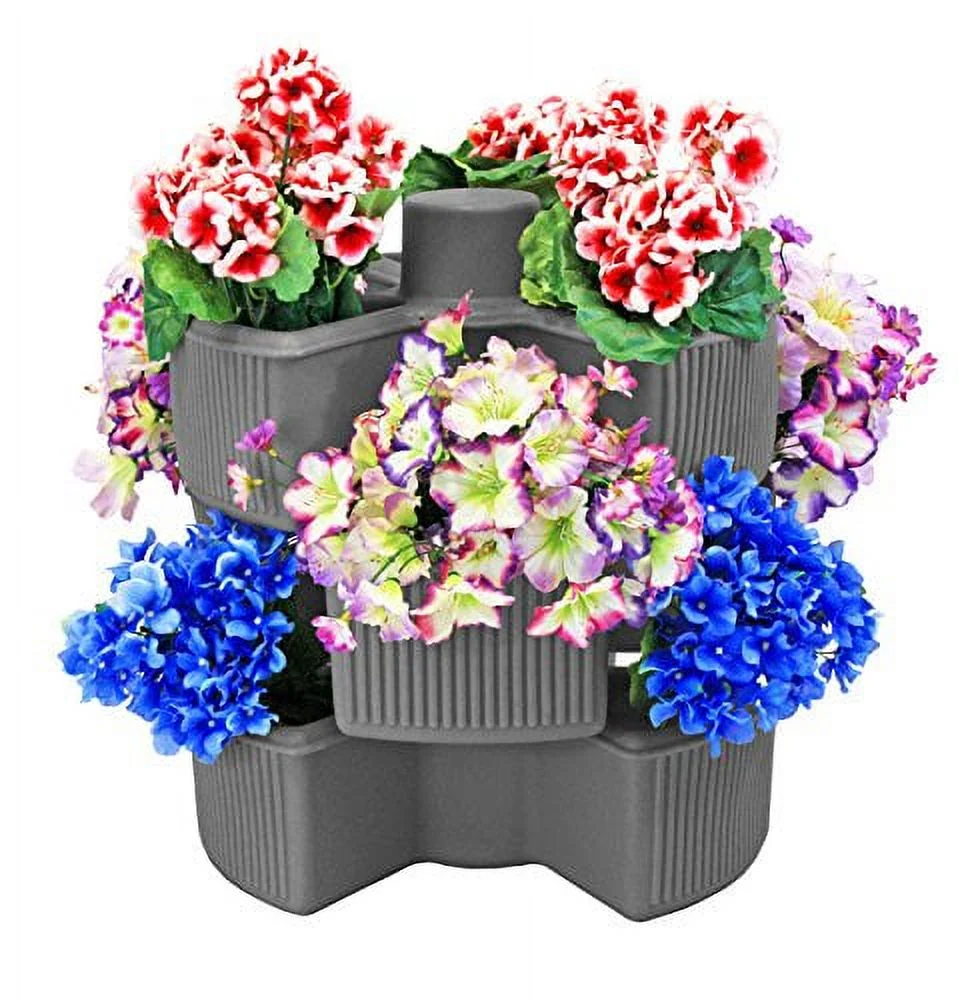 Good Ideas VVG3-SLA Venetian Vertical Garden Planters, Slate, 3-Pack