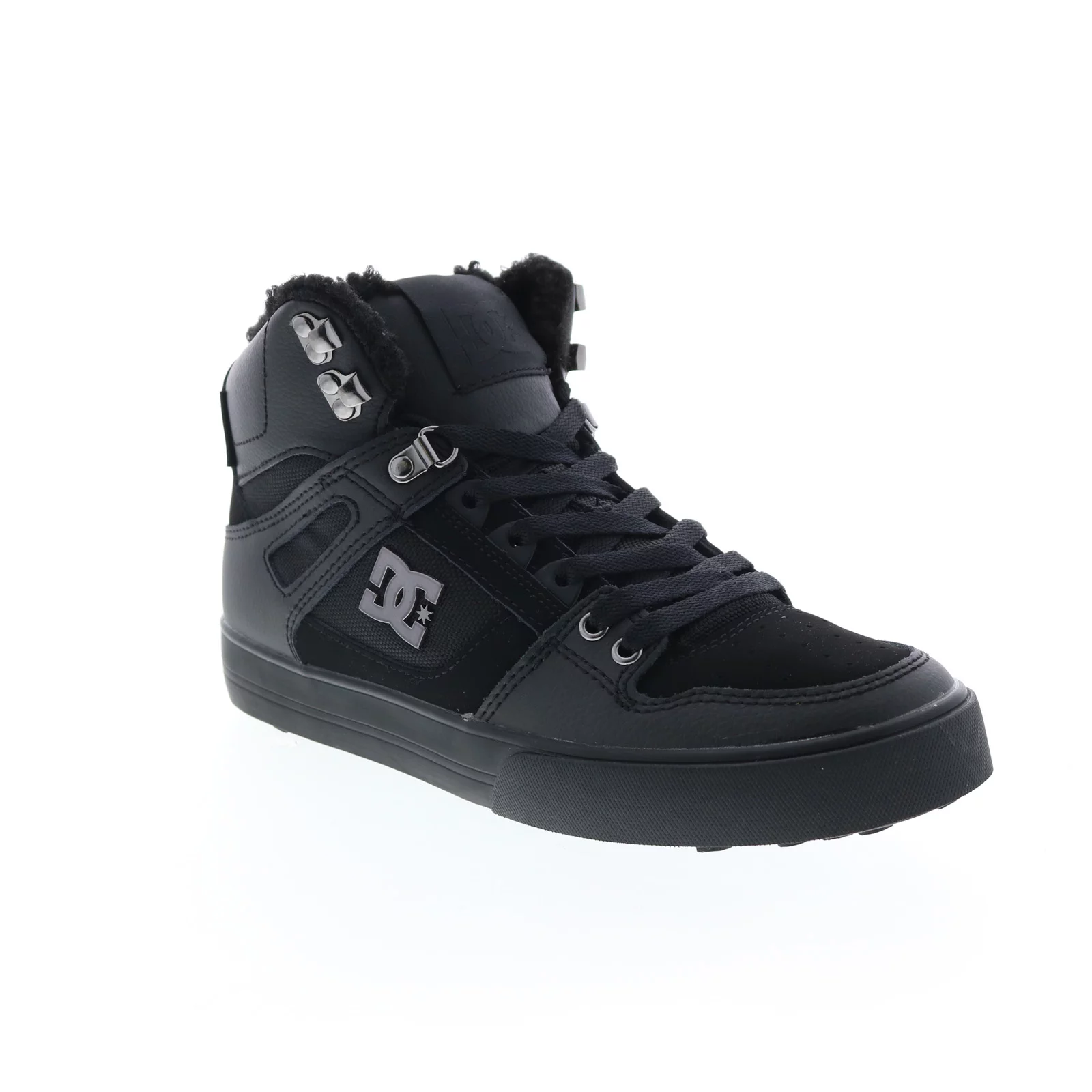 DC Men's Pure High-Top Winter Shoes - Black/Black/Black - 8