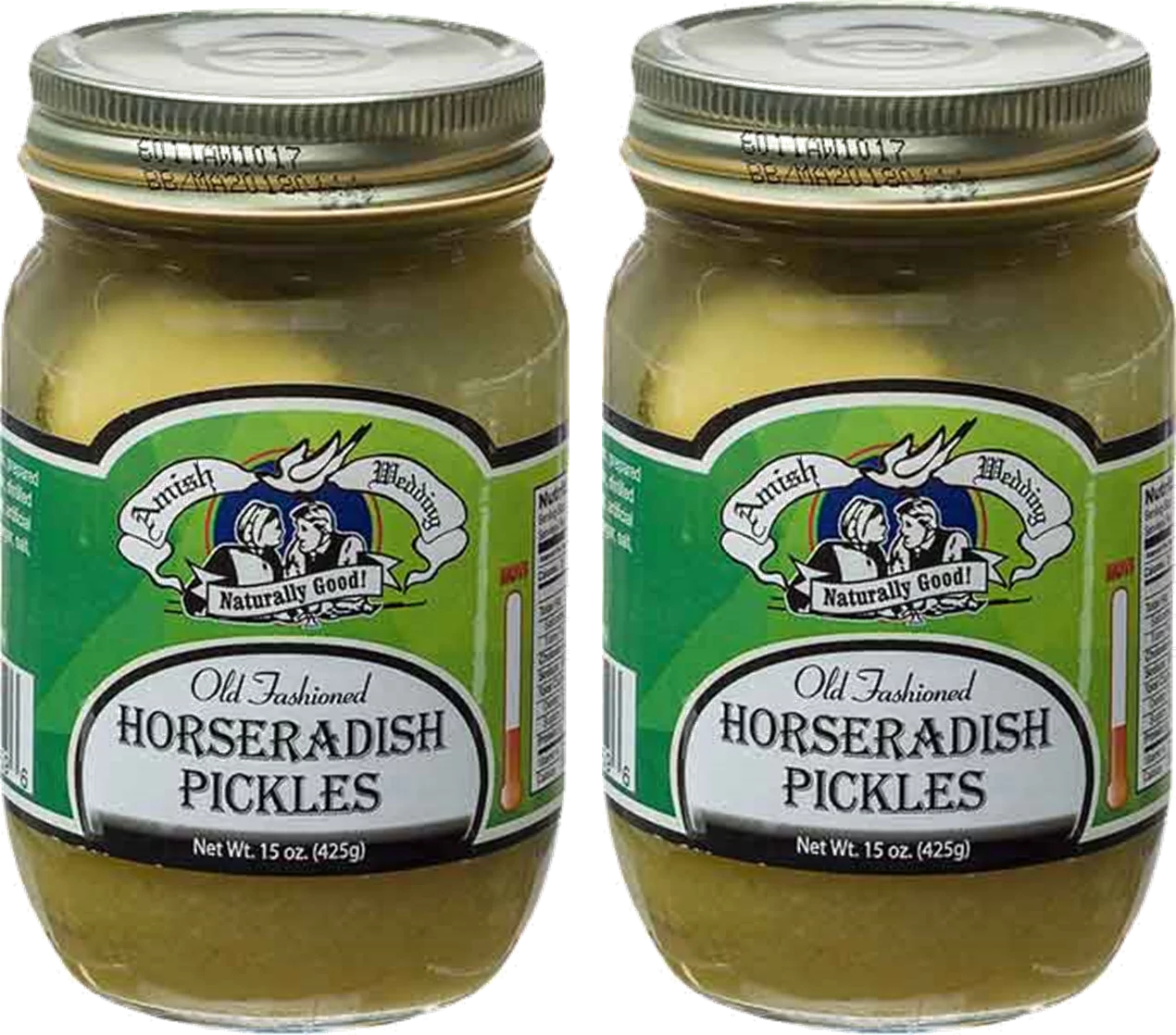 Amish Wedding Horseradish Pickle Chips, 2-Pack 15 oz. Jars