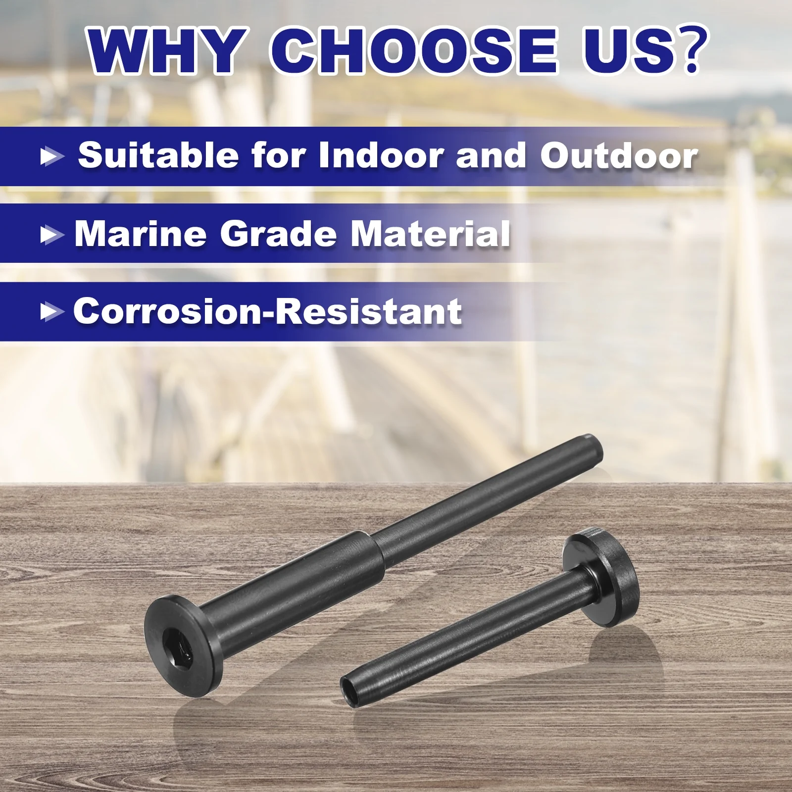 20 Pack Black Invisible Cable Railing Kit for 2