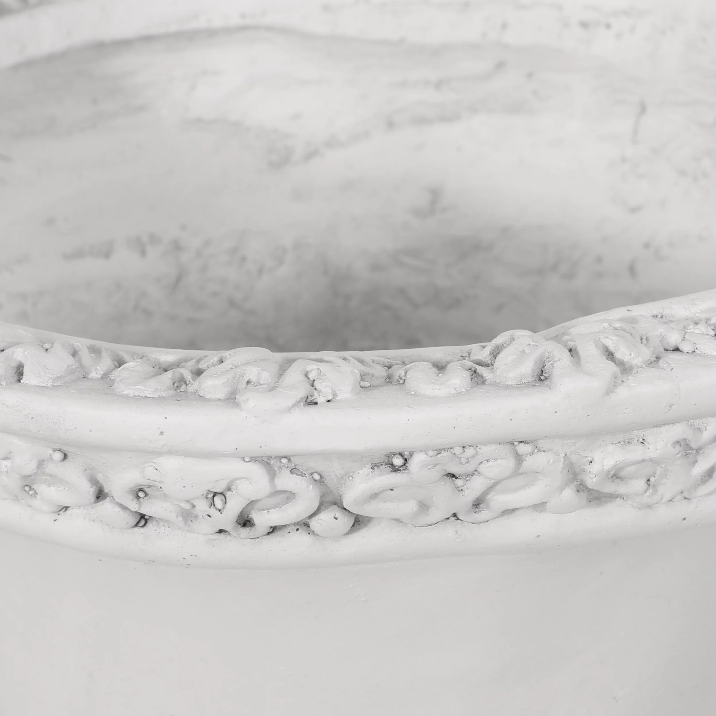 Renee Chalice Garden Urn Planter, Roman, Botanical, Antique White