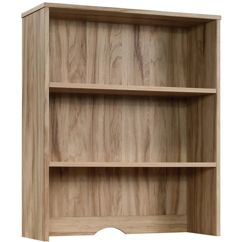 Pemberly Row Contemporary Engineered Wood Library Hutch in Kiln Acacia
