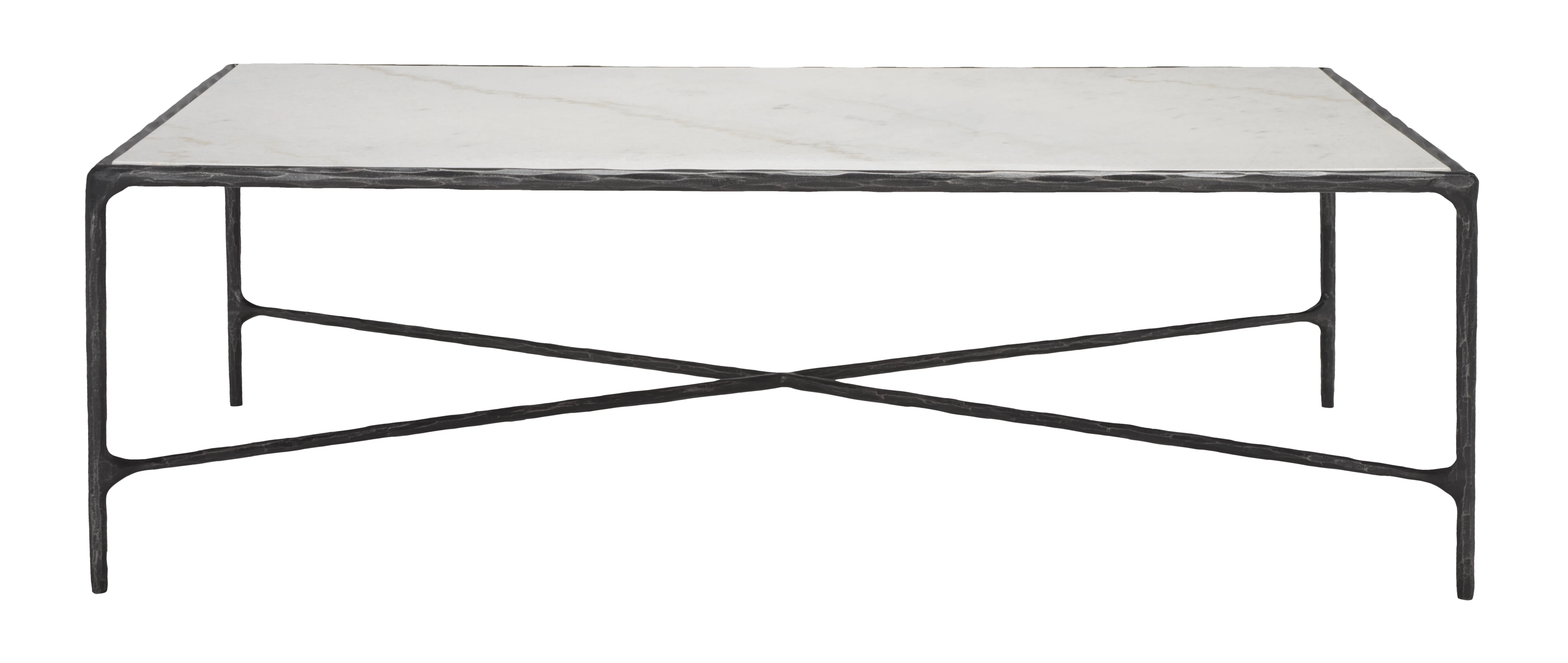 SAFAVIEH Couture Jessa Glam Metal Coffee Table, Black/White